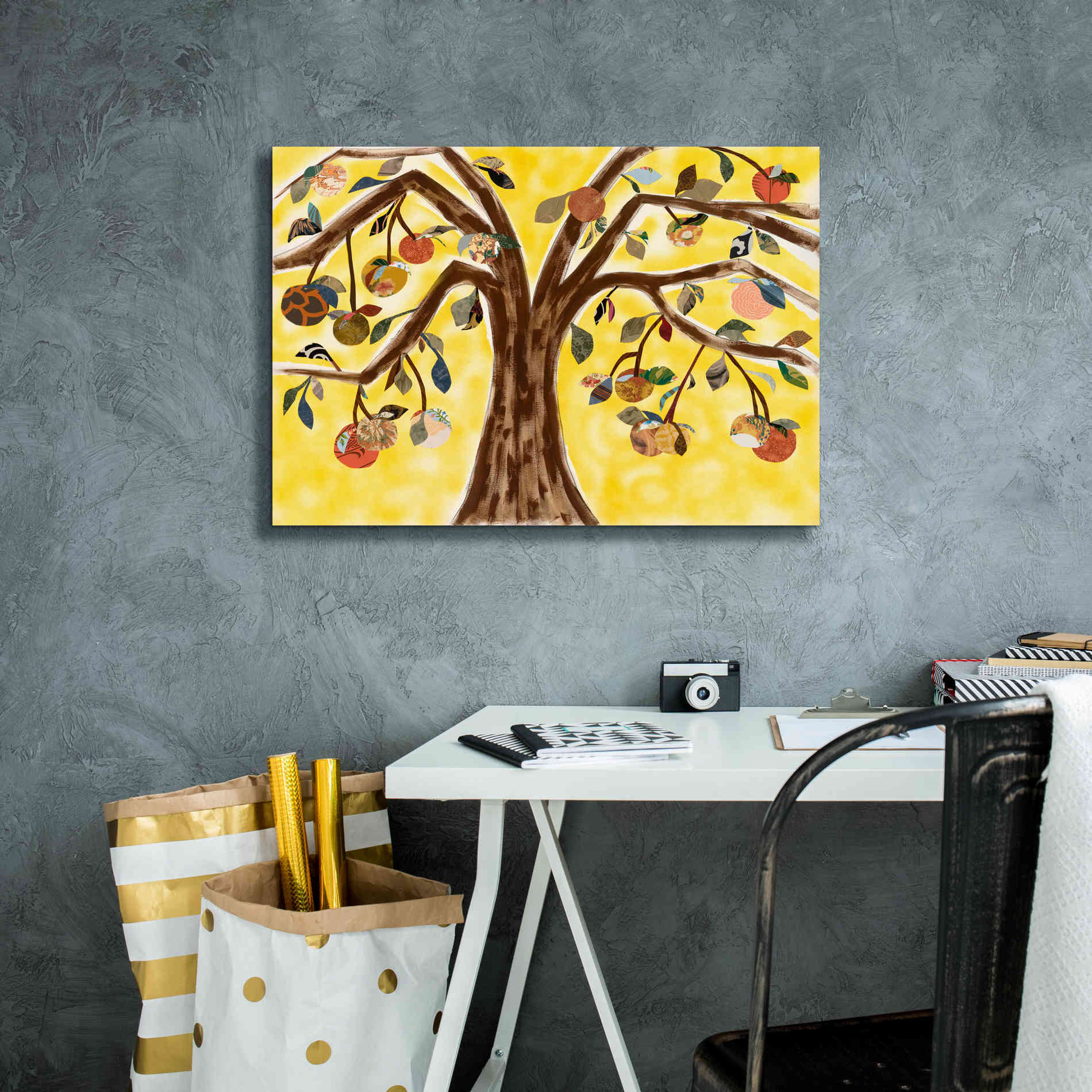 'Yellow Orange Tree' by Sisa Jasper Canvas Wall Art,26 x 18
