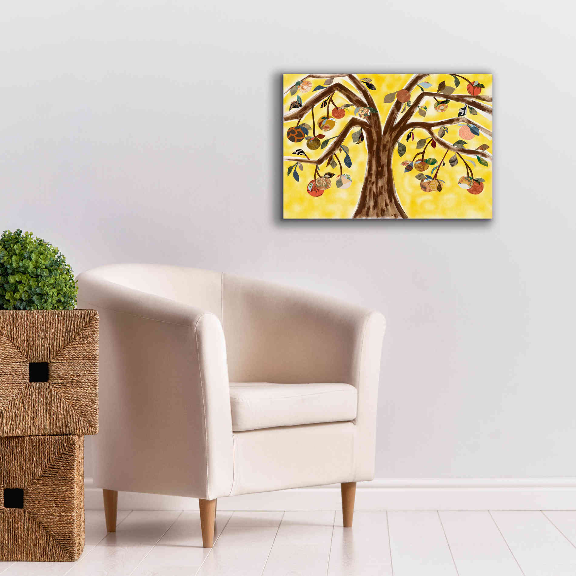 'Yellow Orange Tree' by Sisa Jasper Canvas Wall Art,26 x 18