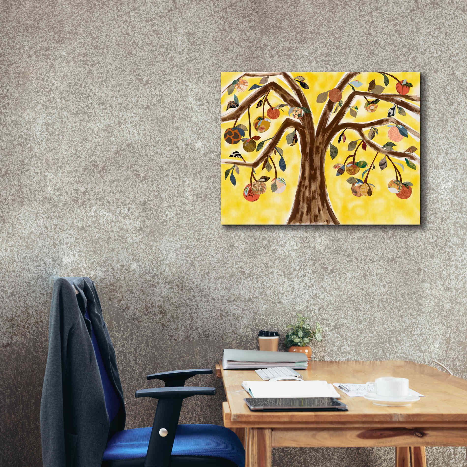 'Yellow Orange Tree' by Sisa Jasper Canvas Wall Art,34 x 26