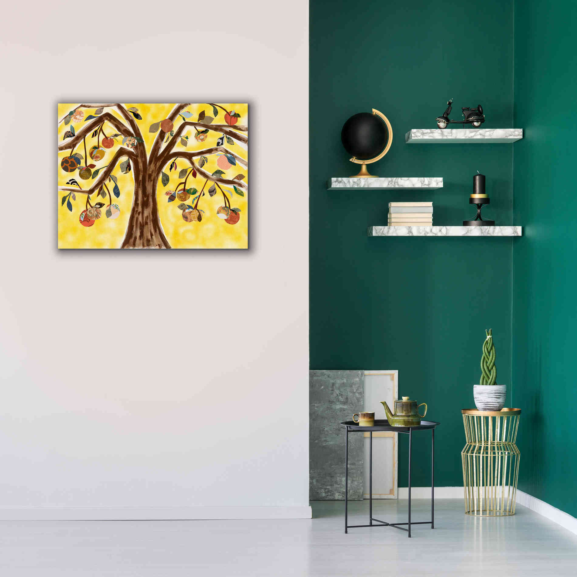 'Yellow Orange Tree' by Sisa Jasper Canvas Wall Art,34 x 26