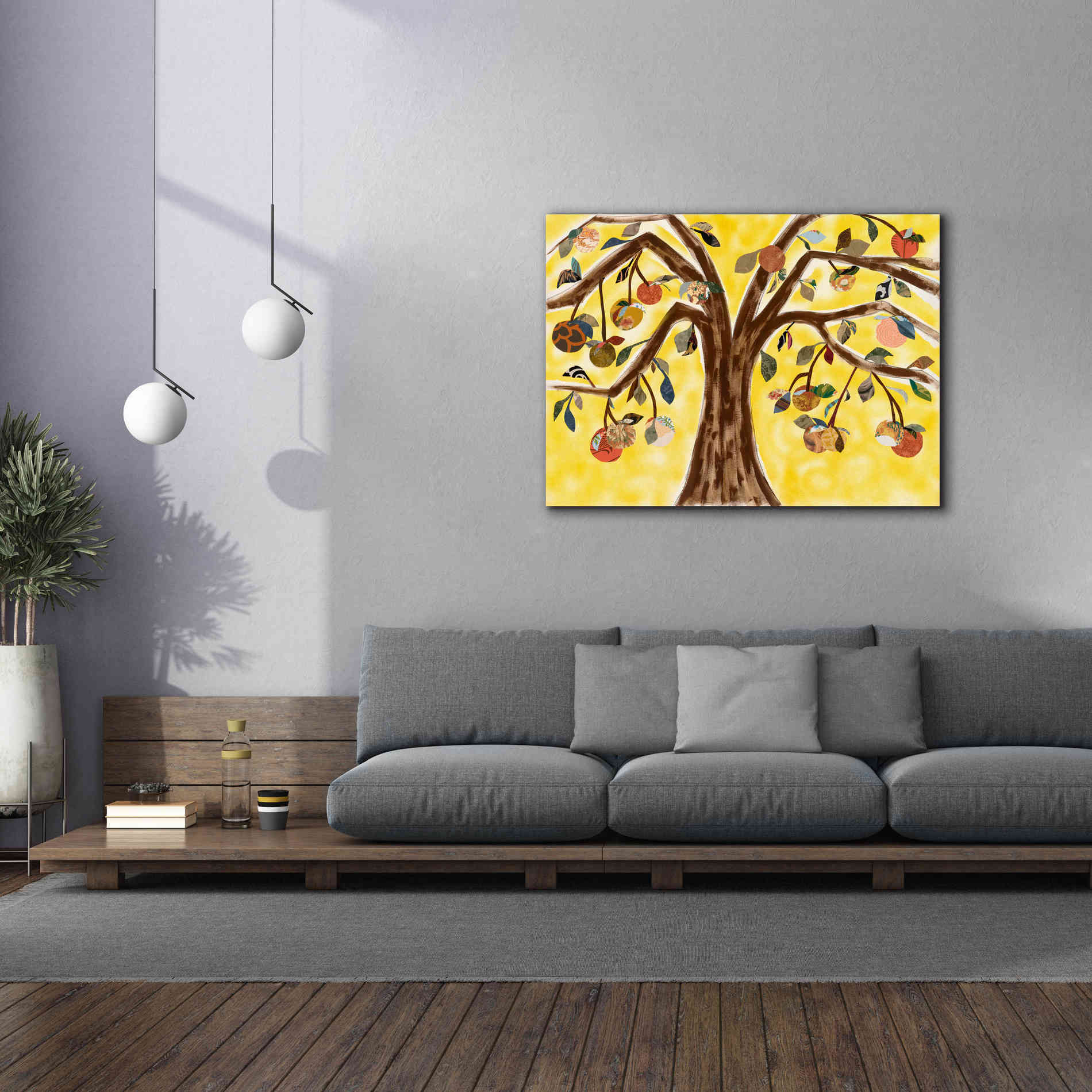 'Yellow Orange Tree' by Sisa Jasper Canvas Wall Art,54 x 40