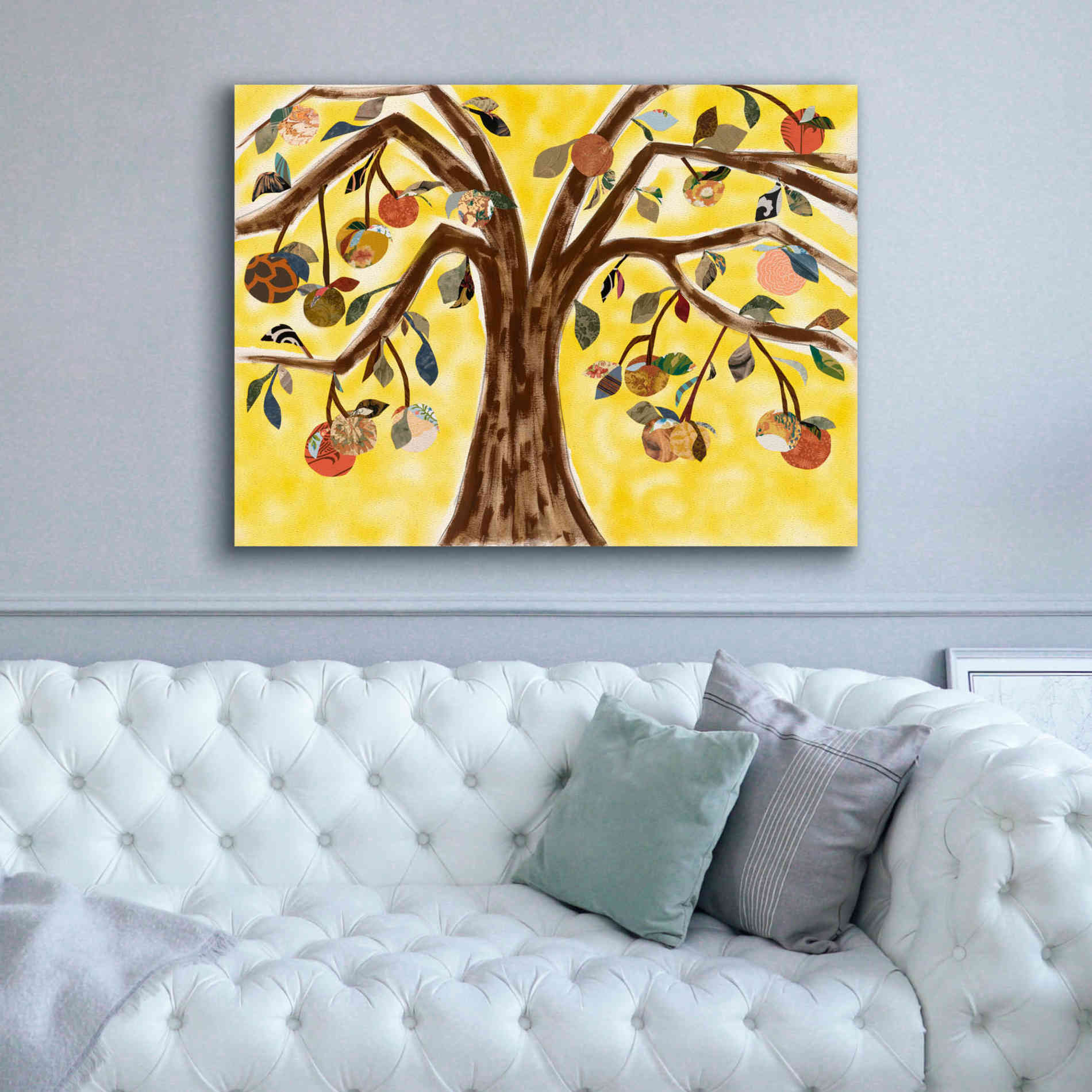 'Yellow Orange Tree' by Sisa Jasper Canvas Wall Art,54 x 40