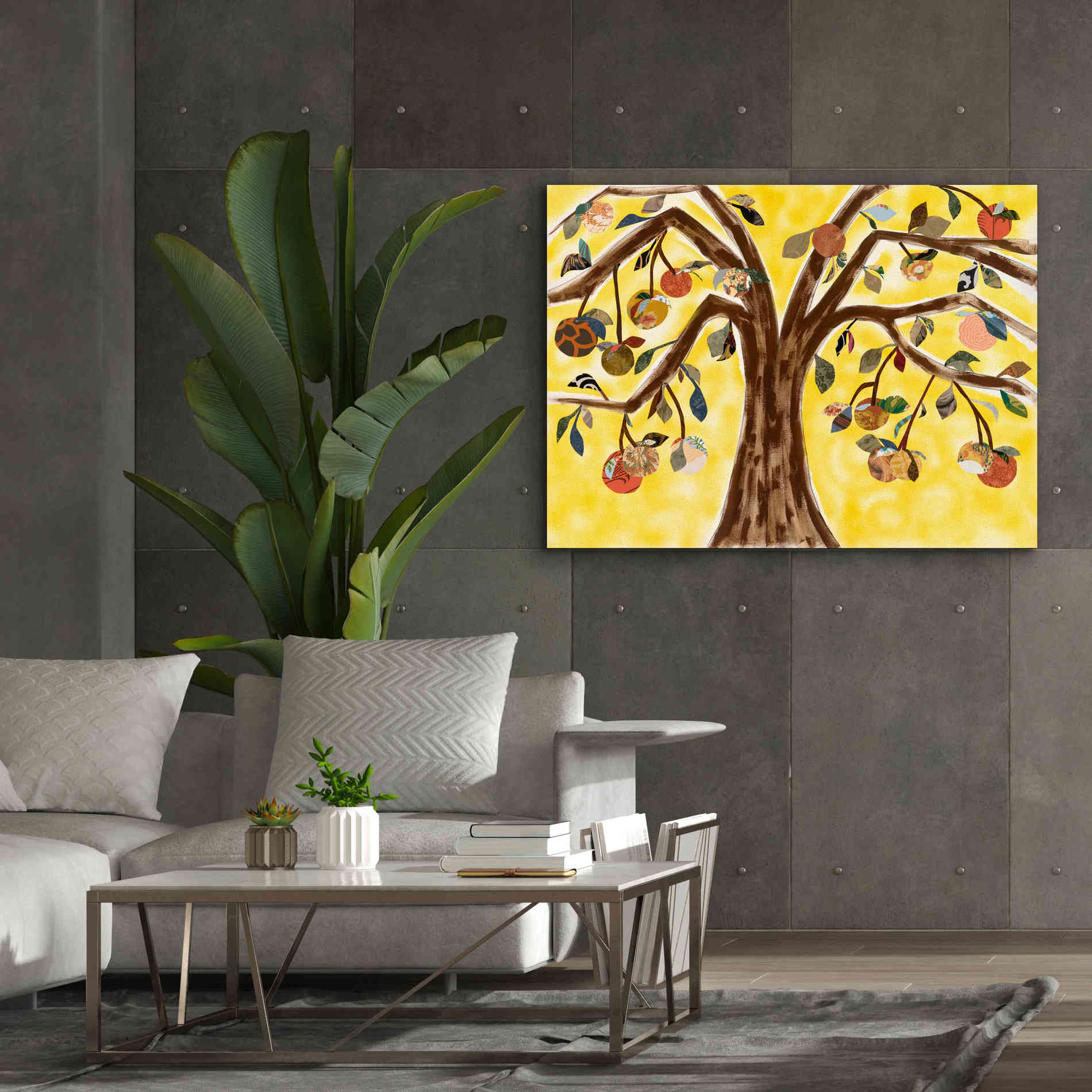 'Yellow Orange Tree' by Sisa Jasper Canvas Wall Art,54 x 40