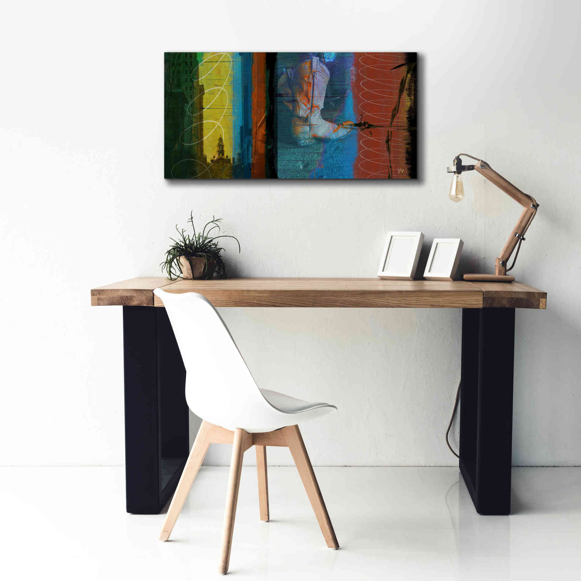 'Boot Collage' by Sisa Jasper Canvas Wall Art,40 x 20