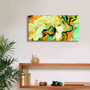 'Orange Lava' Canvas Wall Art,24 x 12