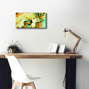 'Orange Lava' Canvas Wall Art,24 x 12