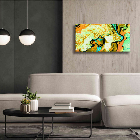 Image of 'Orange Lava' Canvas Wall Art,40 x 20