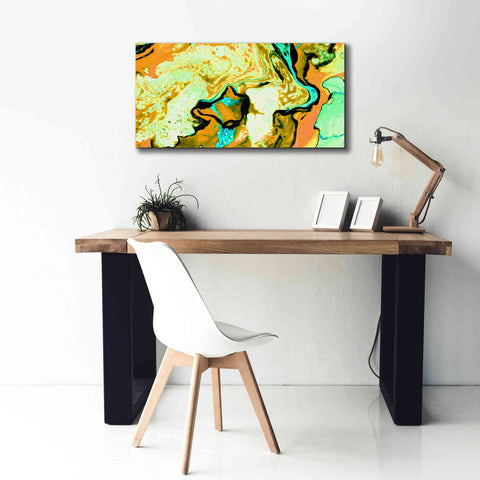 Image of 'Orange Lava' Canvas Wall Art,40 x 20