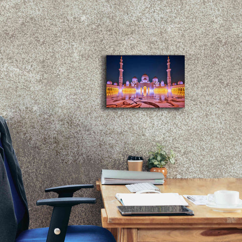 Image of 'Sheikh Zayed Grand Mosque' Canvas Wall Art,18 x 12