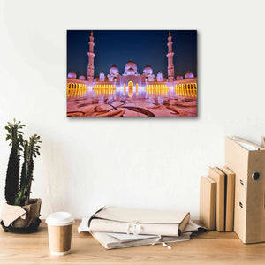 'Sheikh Zayed Grand Mosque' Canvas Wall Art,18 x 12