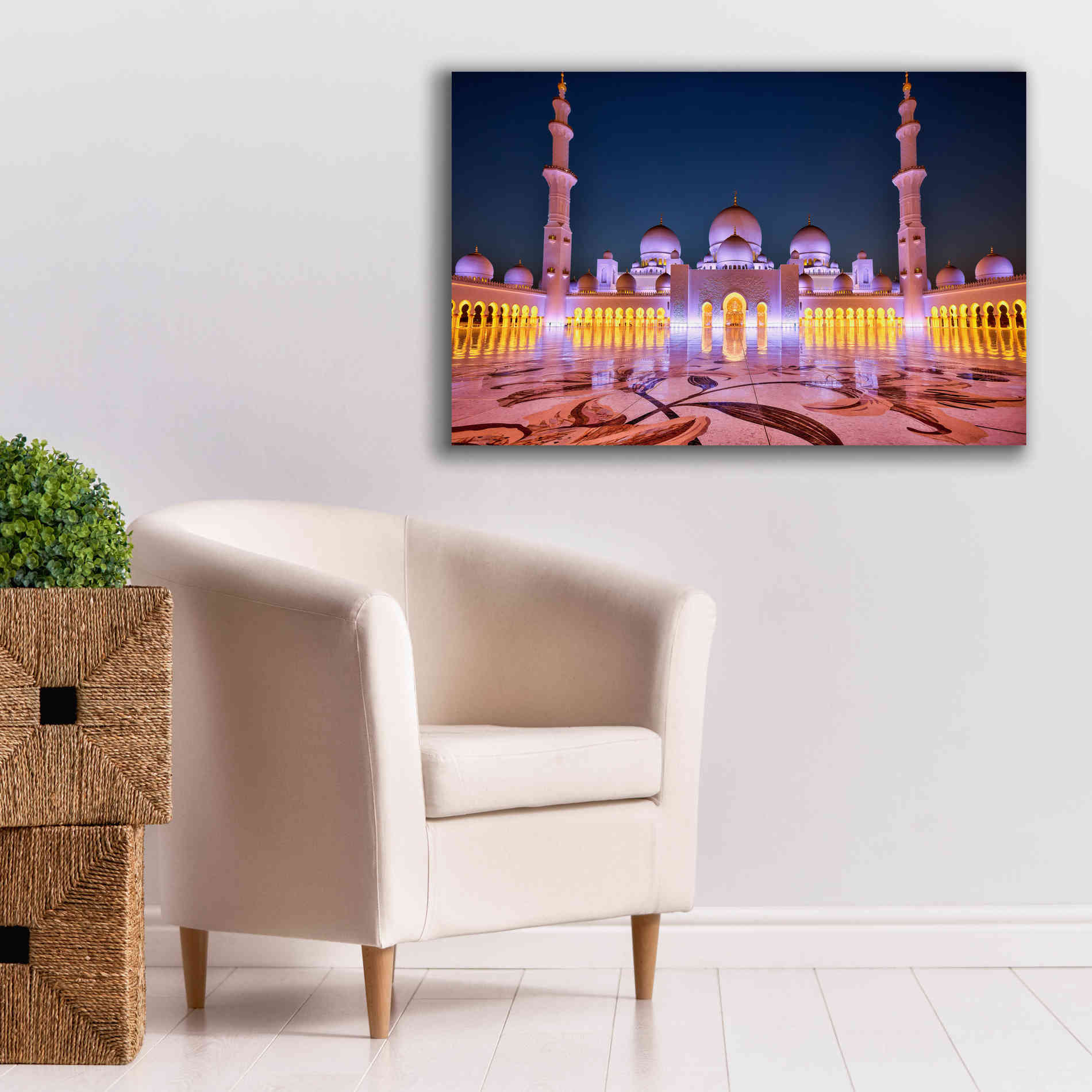 'Sheikh Zayed Grand Mosque' Canvas Wall Art,40 x 26