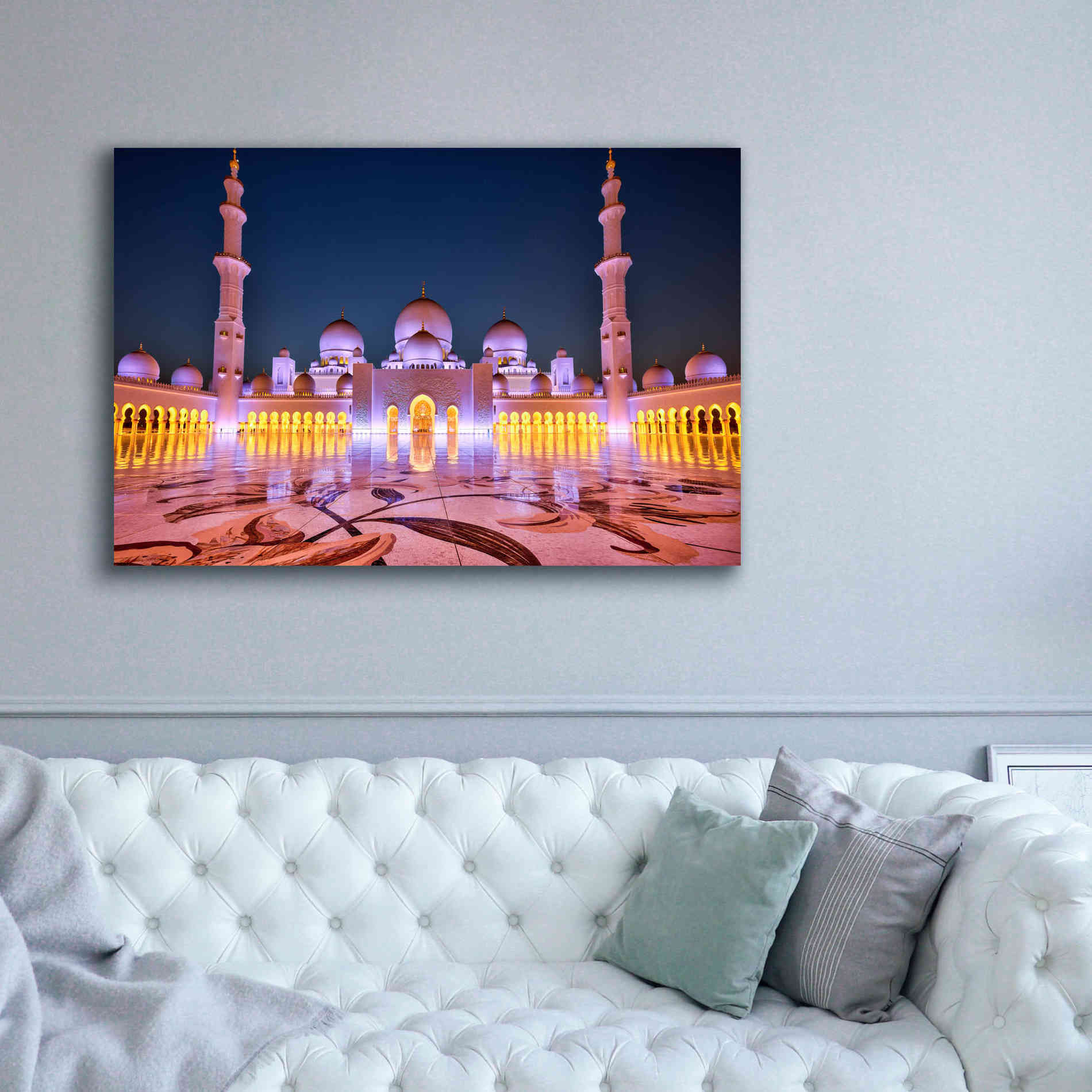 'Sheikh Zayed Grand Mosque' Canvas Wall Art,60 x 40