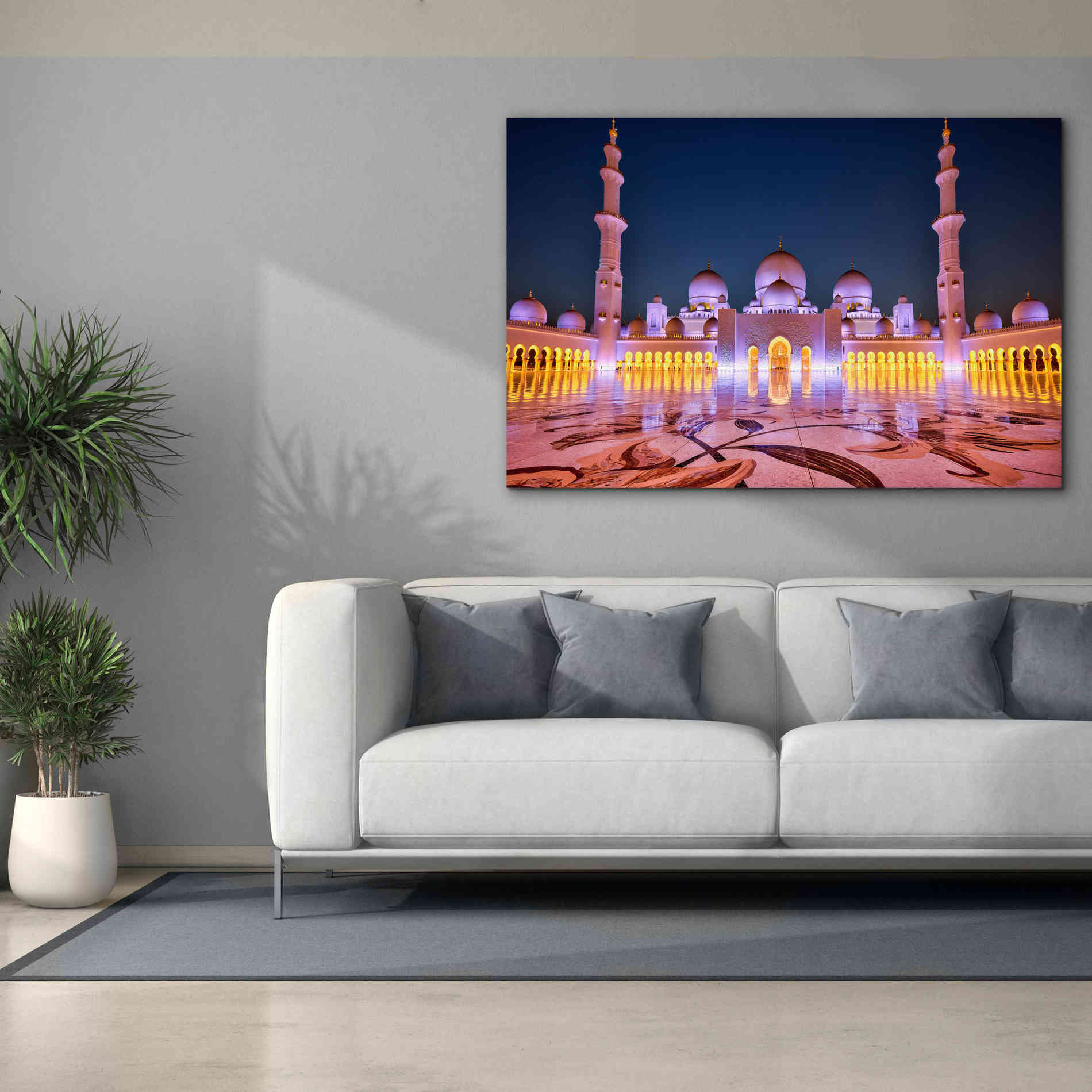 'Sheikh Zayed Grand Mosque' Canvas Wall Art,60 x 40