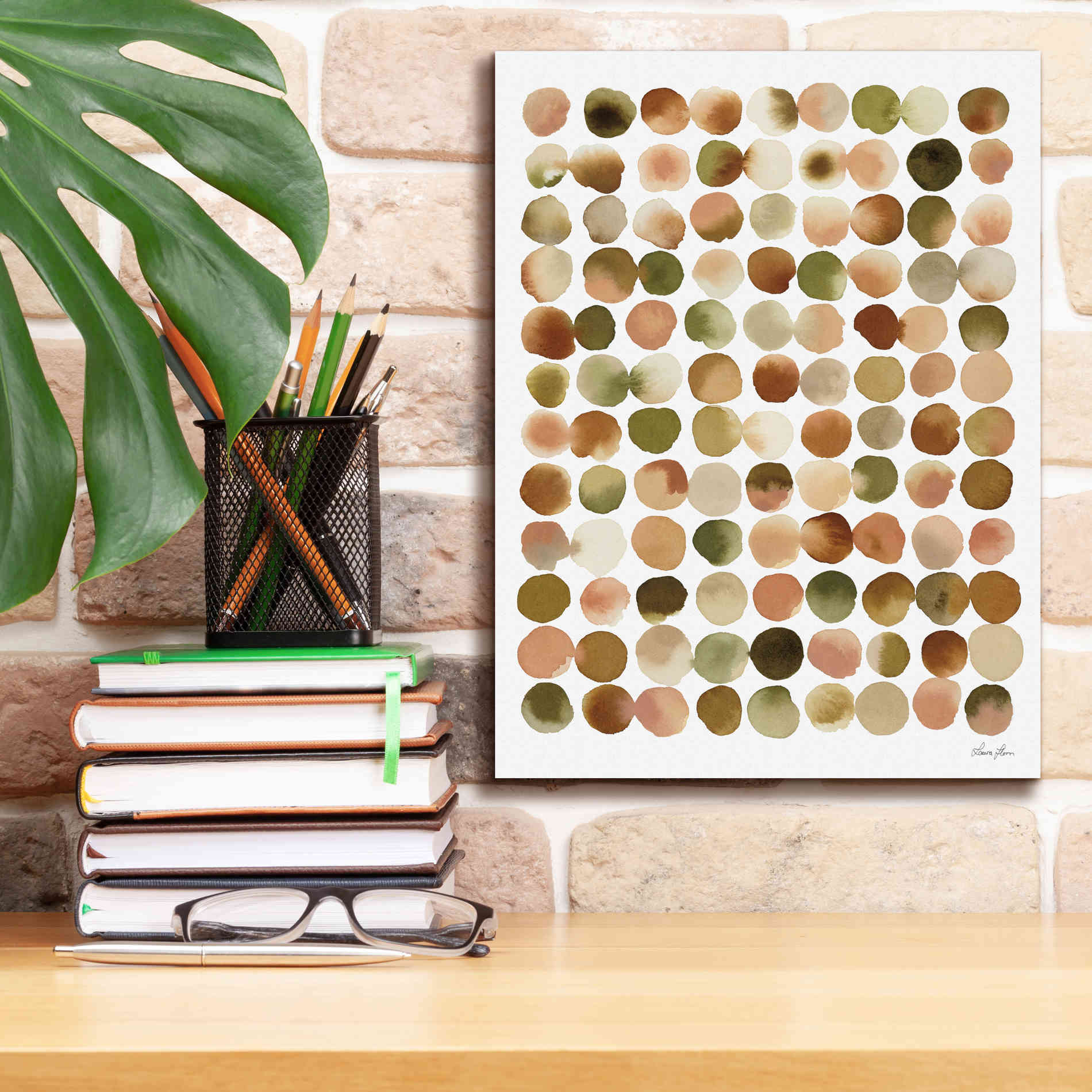 'Natural Abstract I' by Laura Horn, Canvas Wall Art,12 x 16