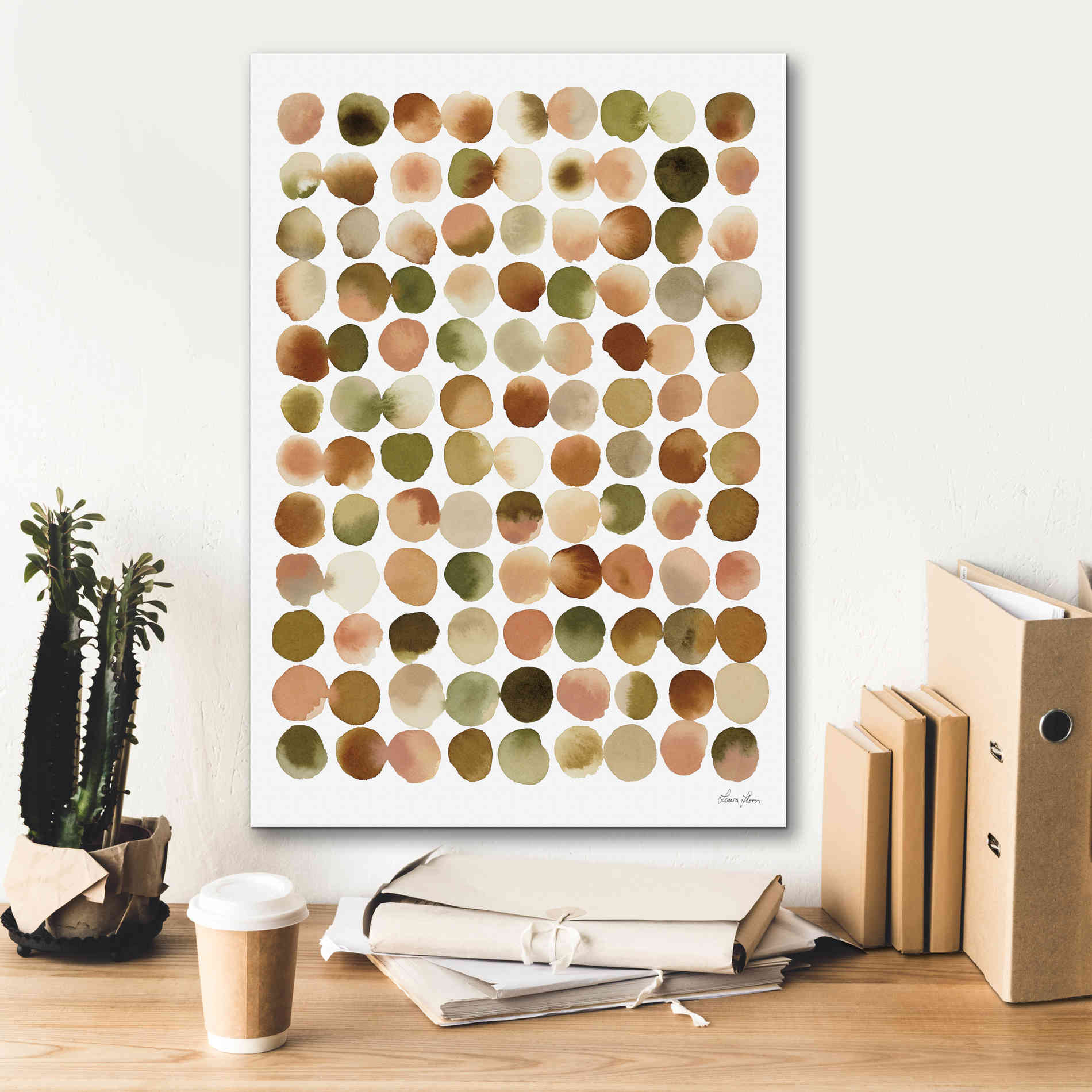 'Natural Abstract I' by Laura Horn, Canvas Wall Art,18 x 26