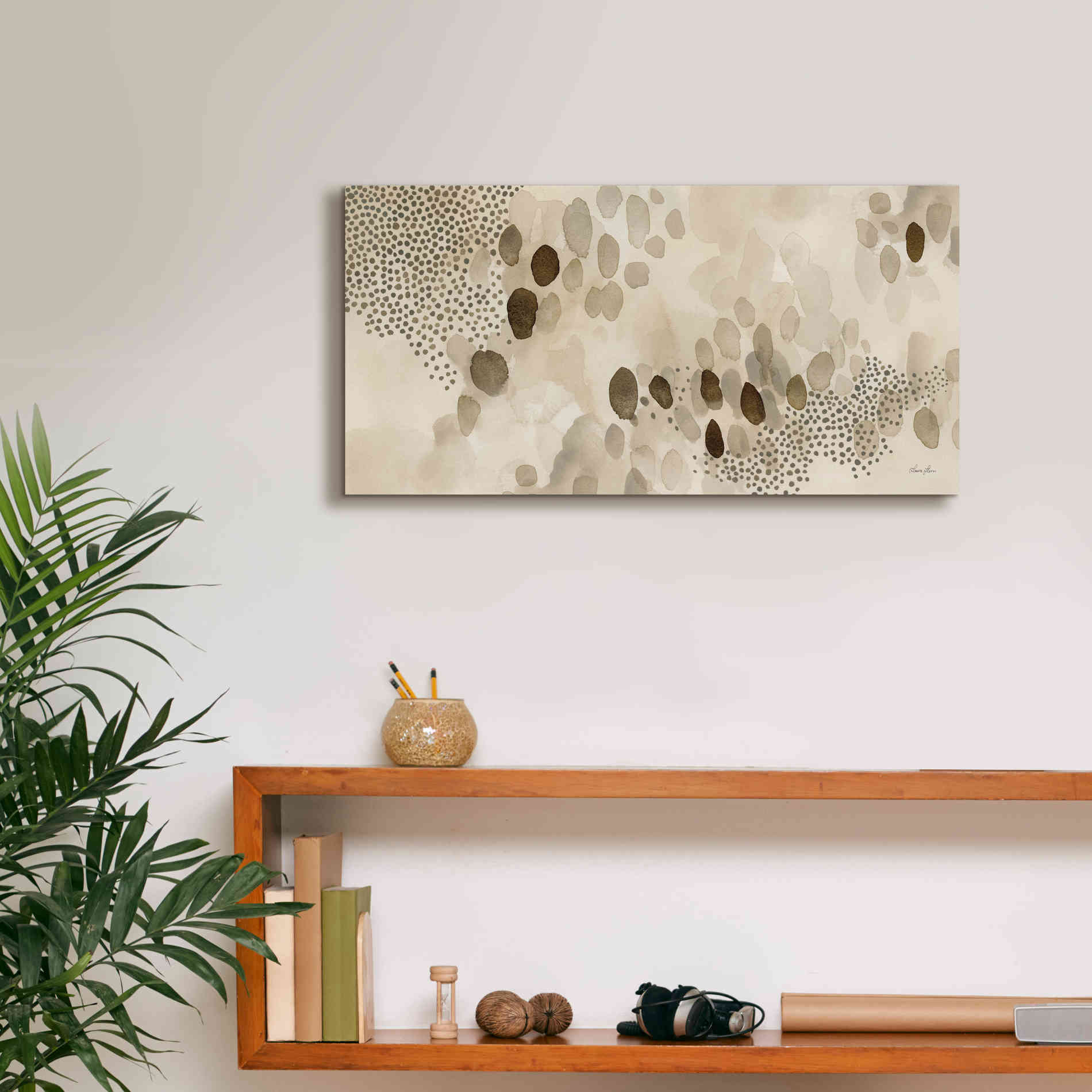 'Natural Abstract II' by Laura Horn, Canvas Wall Art,24 x 12
