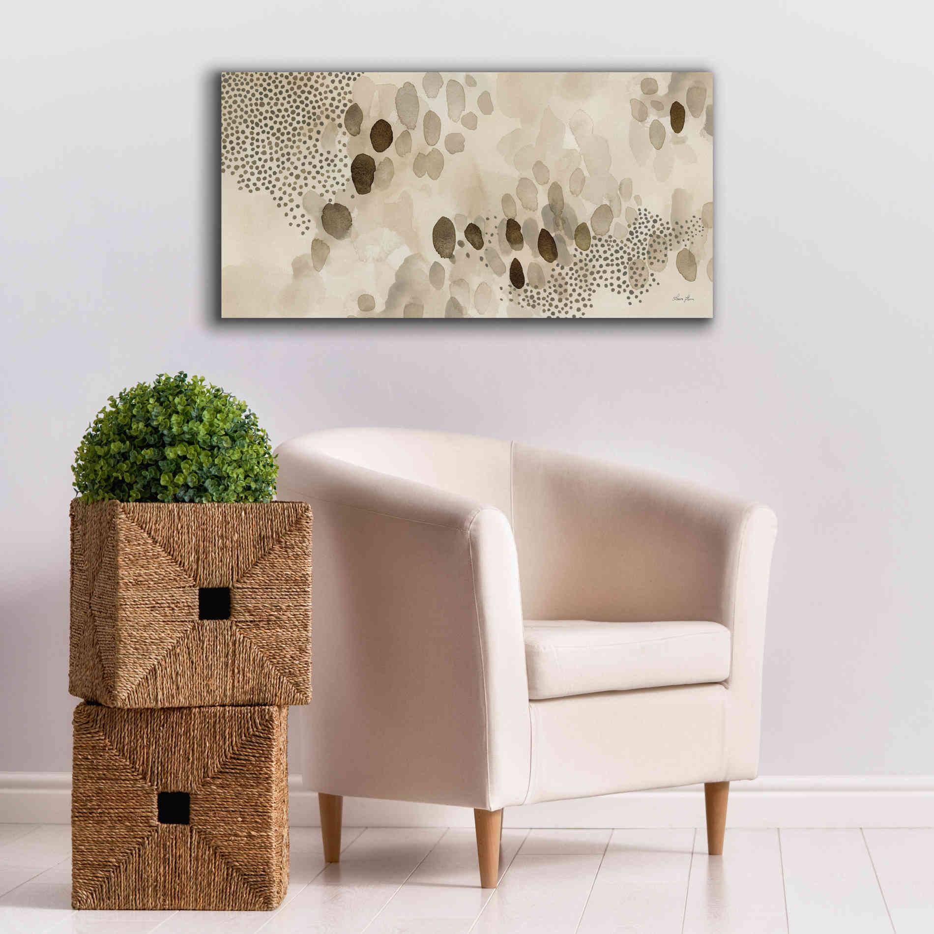 'Natural Abstract II' by Laura Horn, Canvas Wall Art,40 x 20