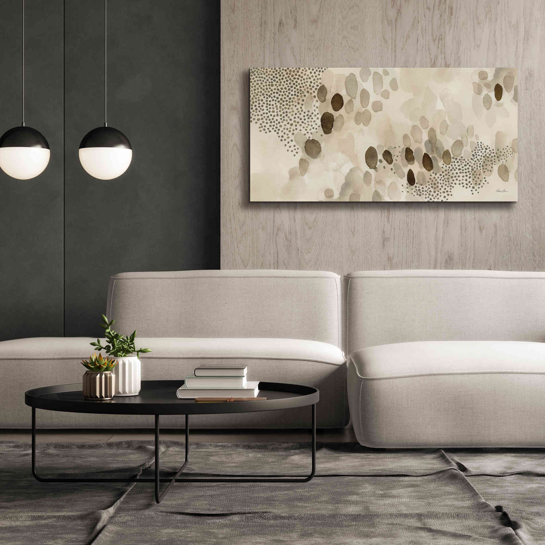 'Natural Abstract II' by Laura Horn, Canvas Wall Art,60 x 30