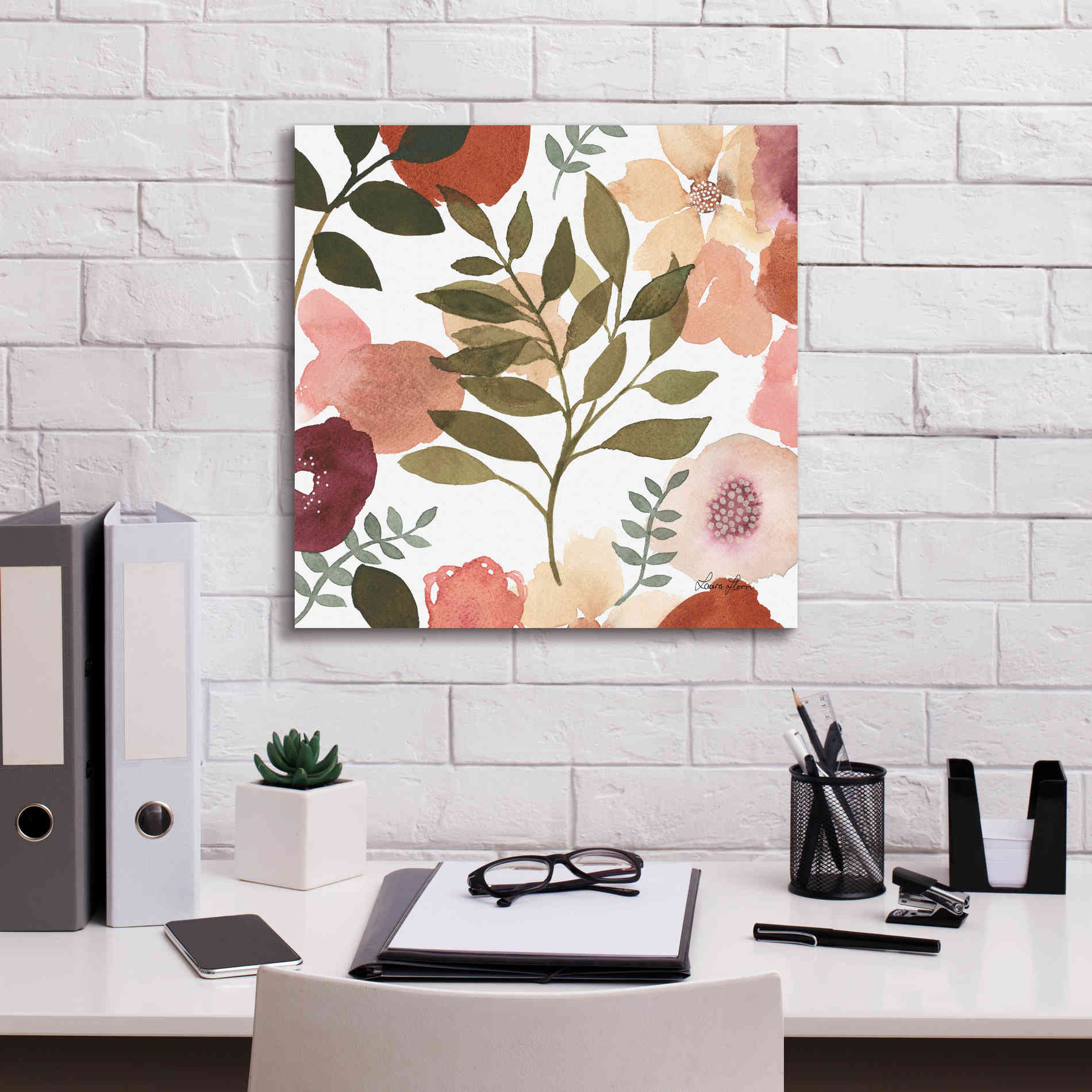 'Garden Dance V' by Laura Horn, Canvas Wall Art,18 x 18