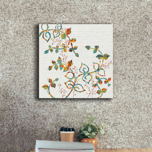 'Rainbow Vines with Berries Spice' by Kathy Ferguson, Canvas Wall Art,18 x 18