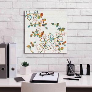 'Rainbow Vines with Berries Spice' by Kathy Ferguson, Canvas Wall Art,18 x 18