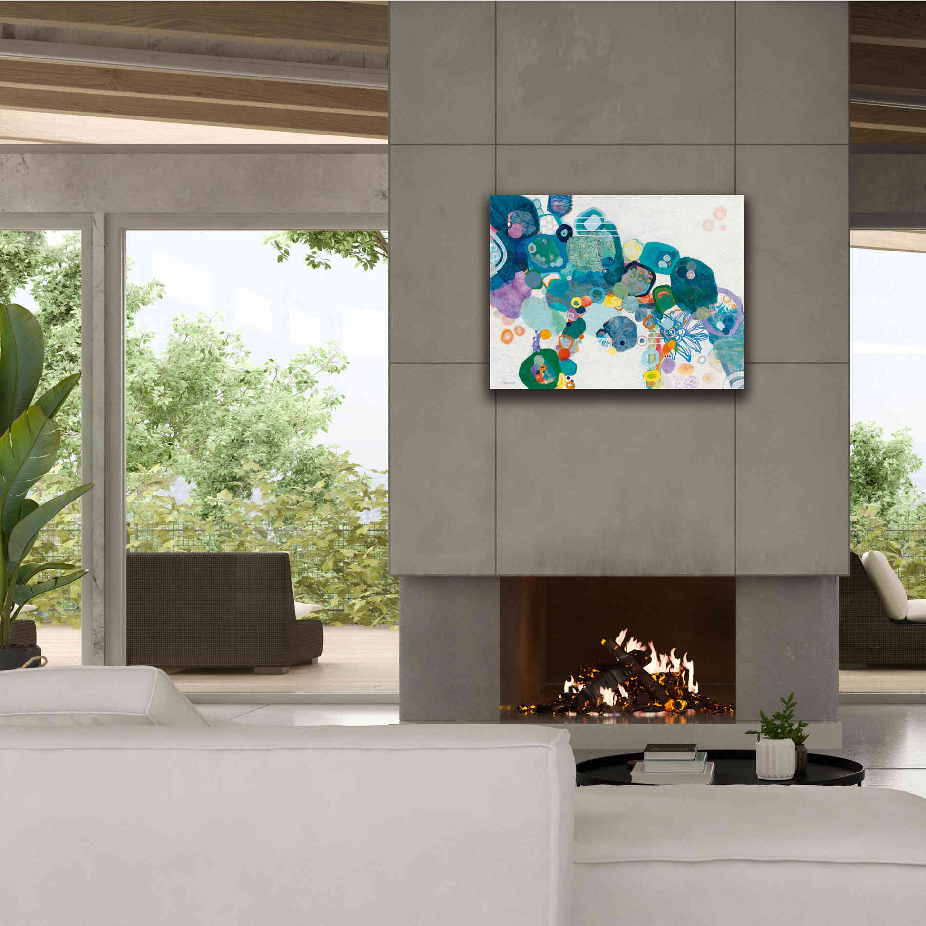 'Bridging our Differences' by Kathy Ferguson, Canvas Wall Art,34 x 26