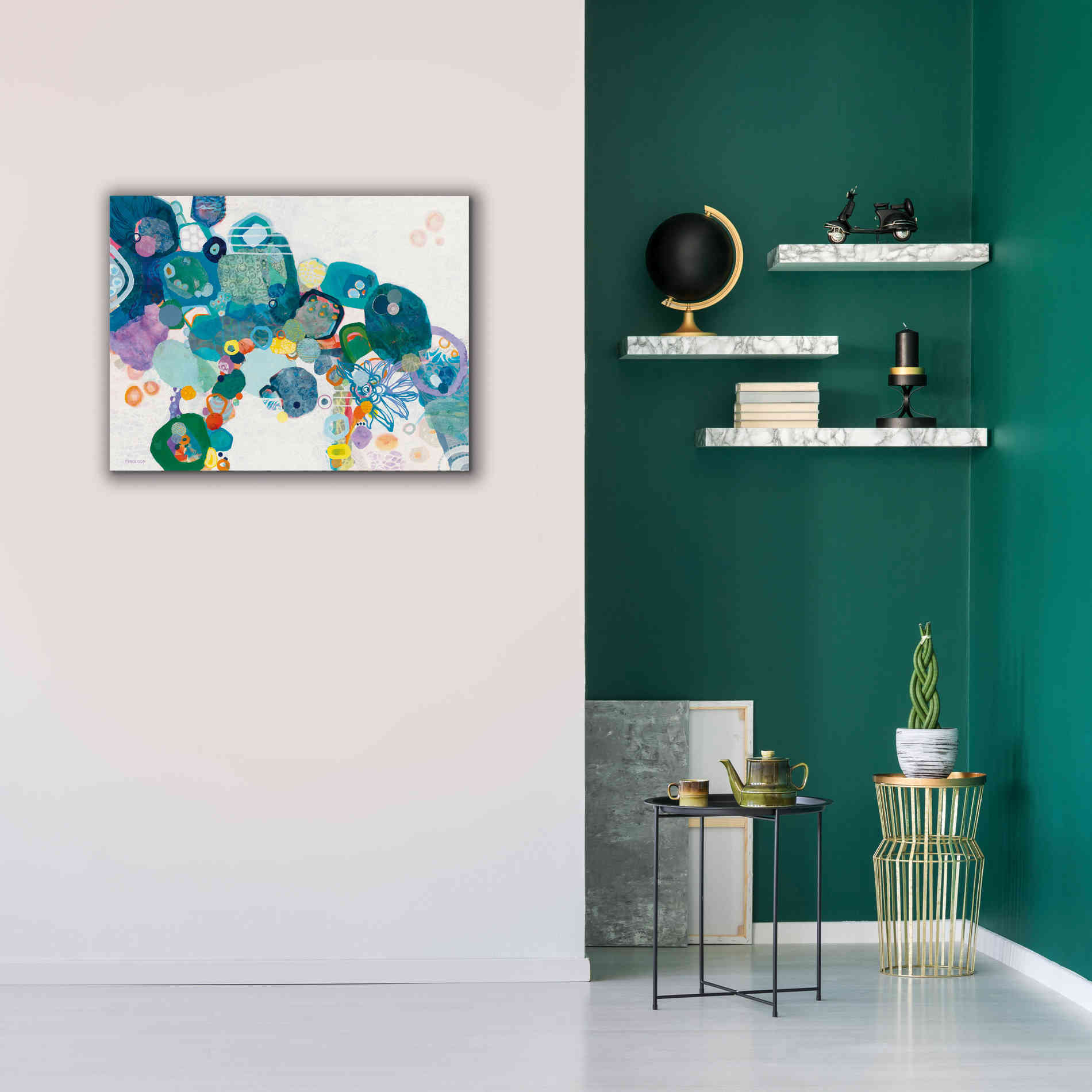 'Bridging our Differences' by Kathy Ferguson, Canvas Wall Art,34 x 26
