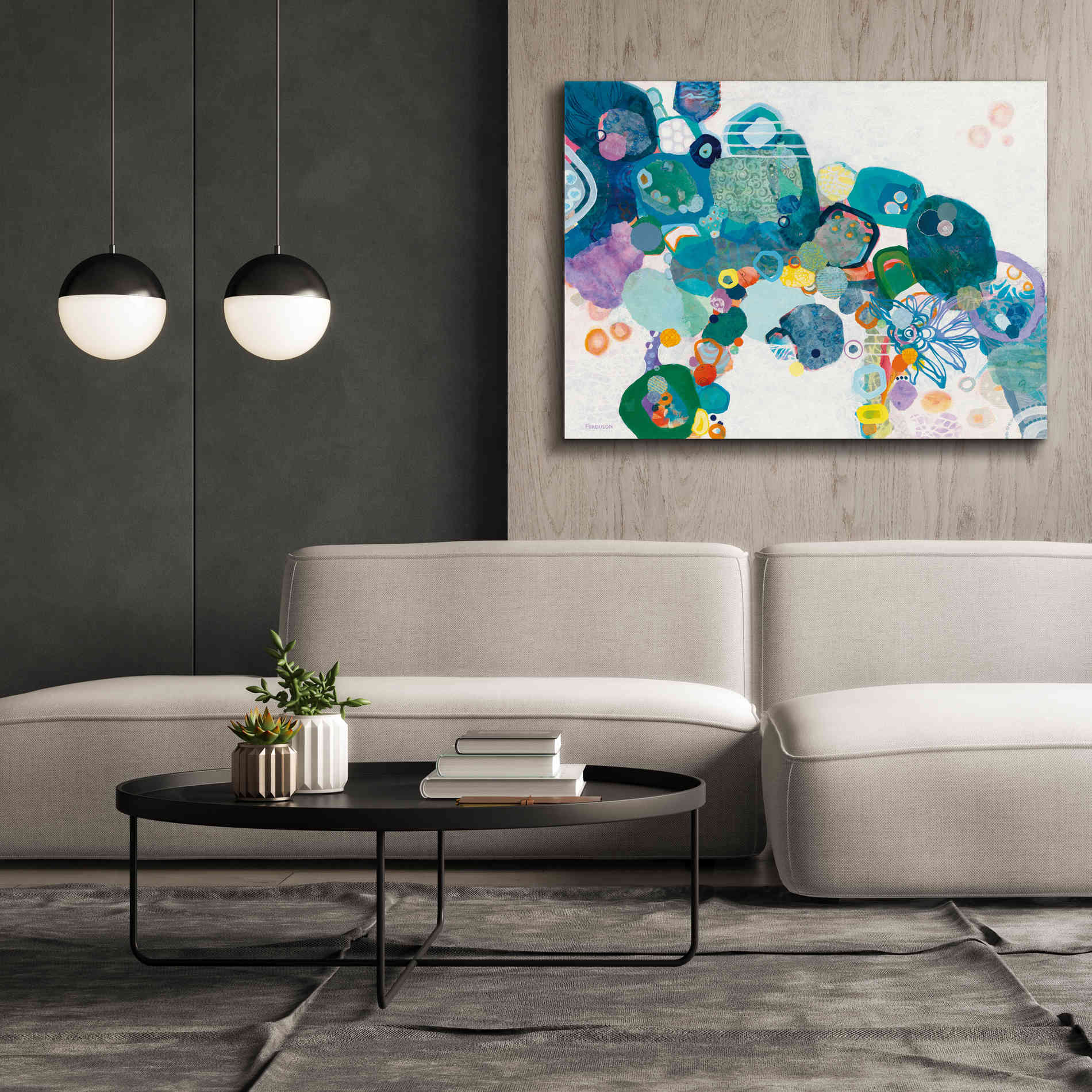 'Bridging our Differences' by Kathy Ferguson, Canvas Wall Art,54 x 40