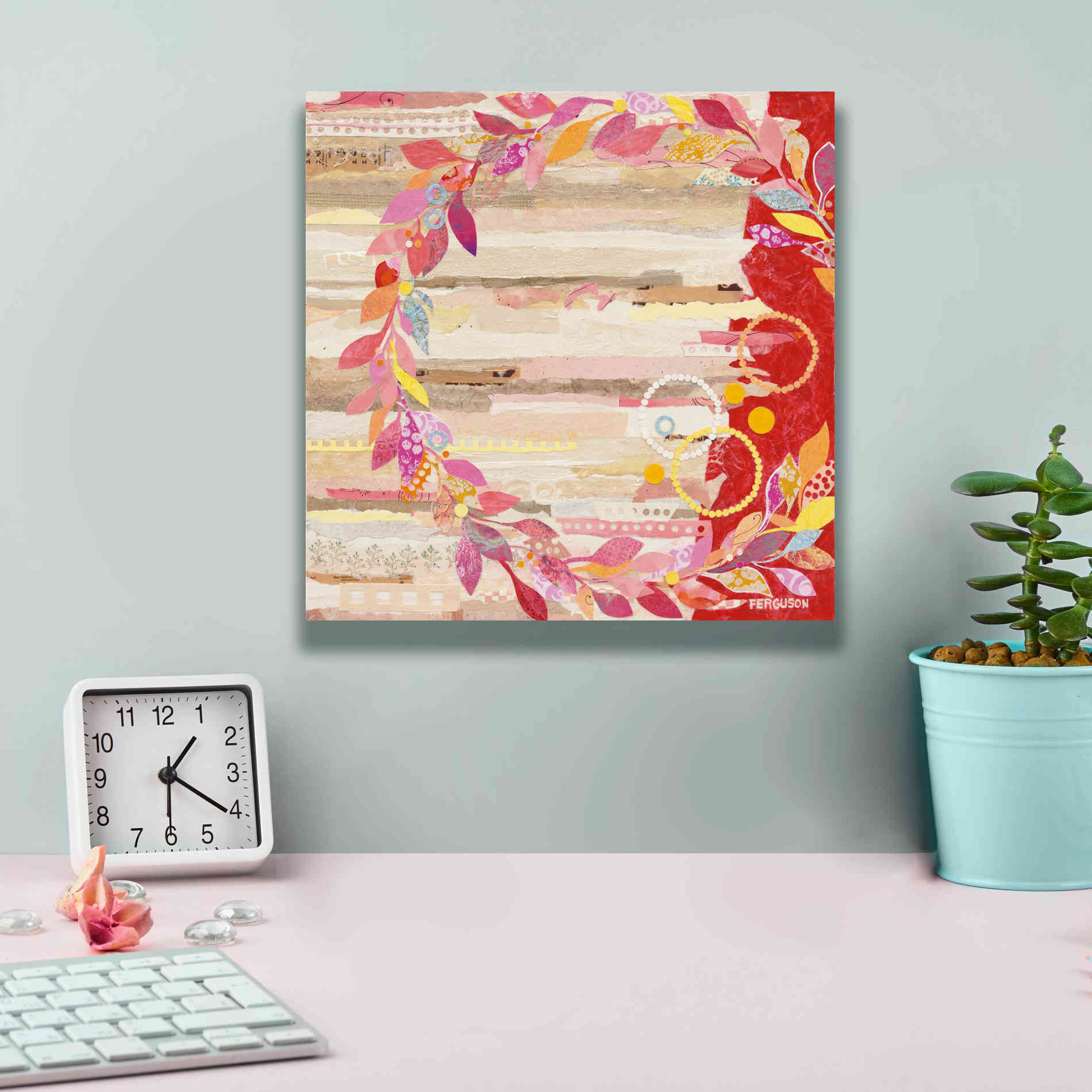 'Resting on Ones Laurels' by Kathy Ferguson, Canvas Wall Art,12 x 12