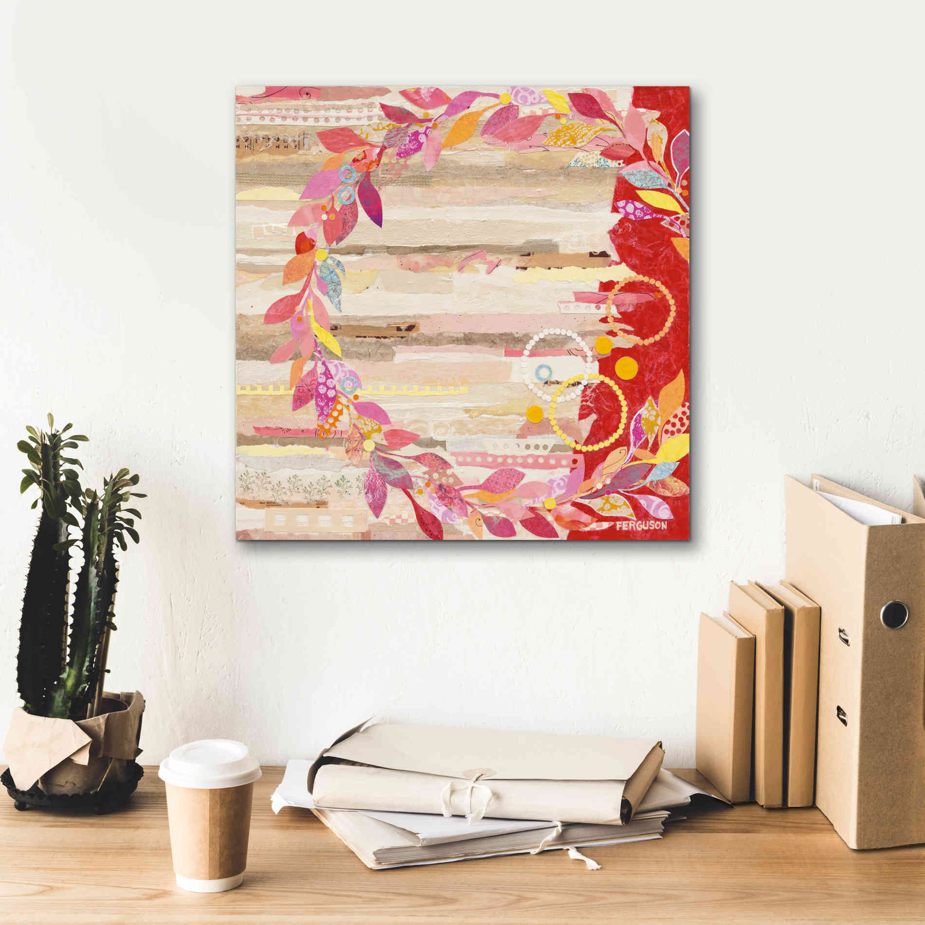'Resting on Ones Laurels' by Kathy Ferguson, Canvas Wall Art,18 x 18