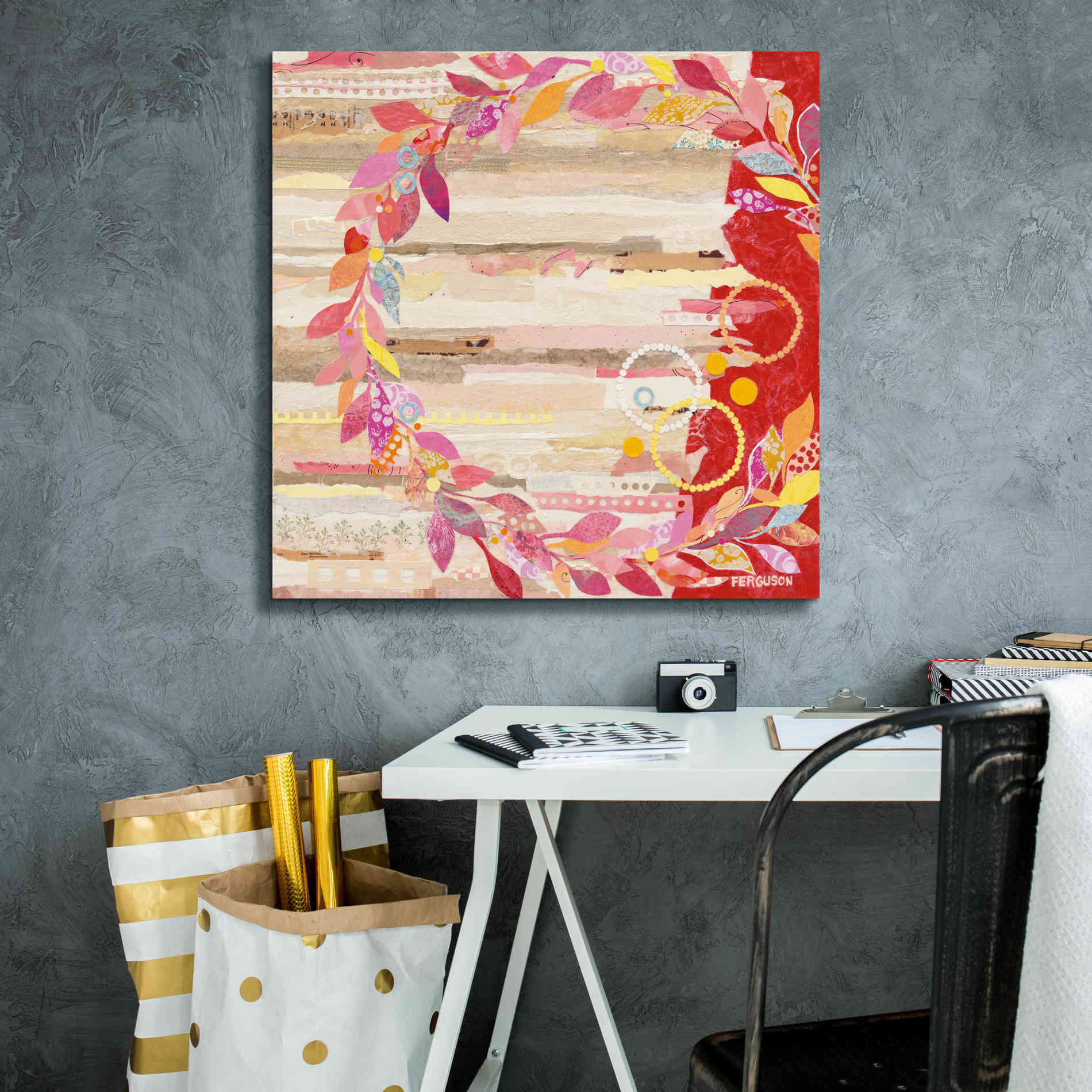 'Resting on Ones Laurels' by Kathy Ferguson, Canvas Wall Art,26 x 26