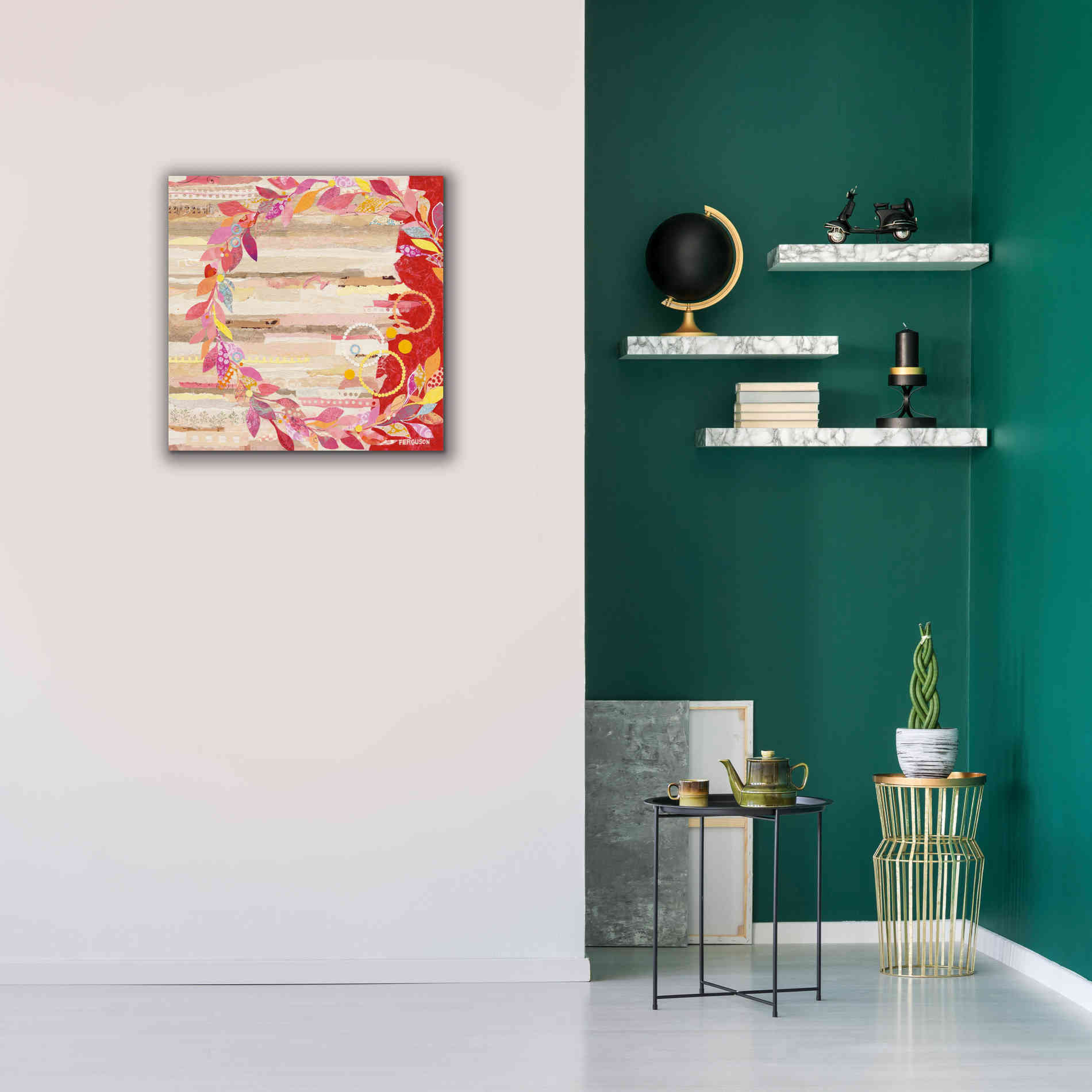 'Resting on Ones Laurels' by Kathy Ferguson, Canvas Wall Art,26 x 26