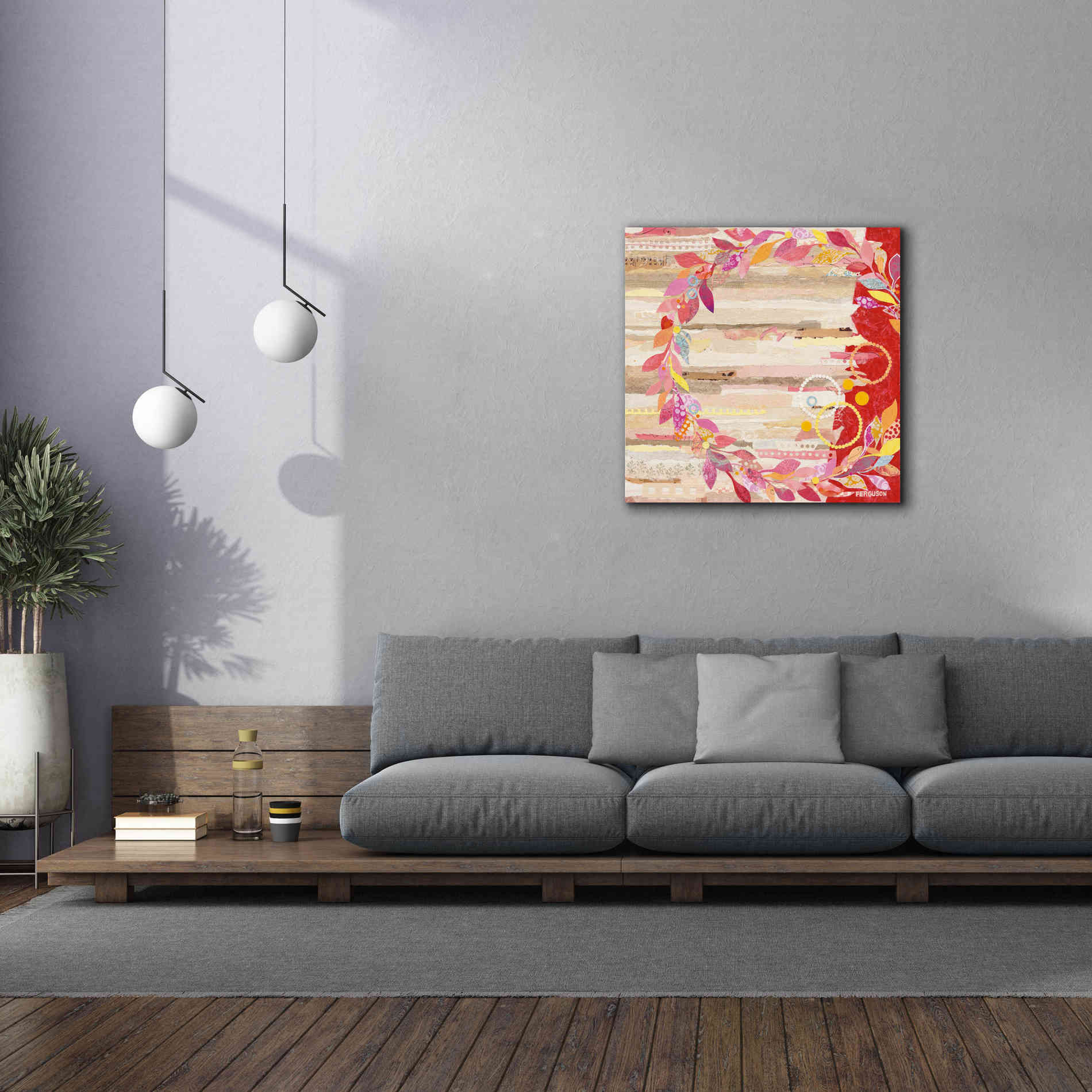 'Resting on Ones Laurels' by Kathy Ferguson, Canvas Wall Art,37 x 37