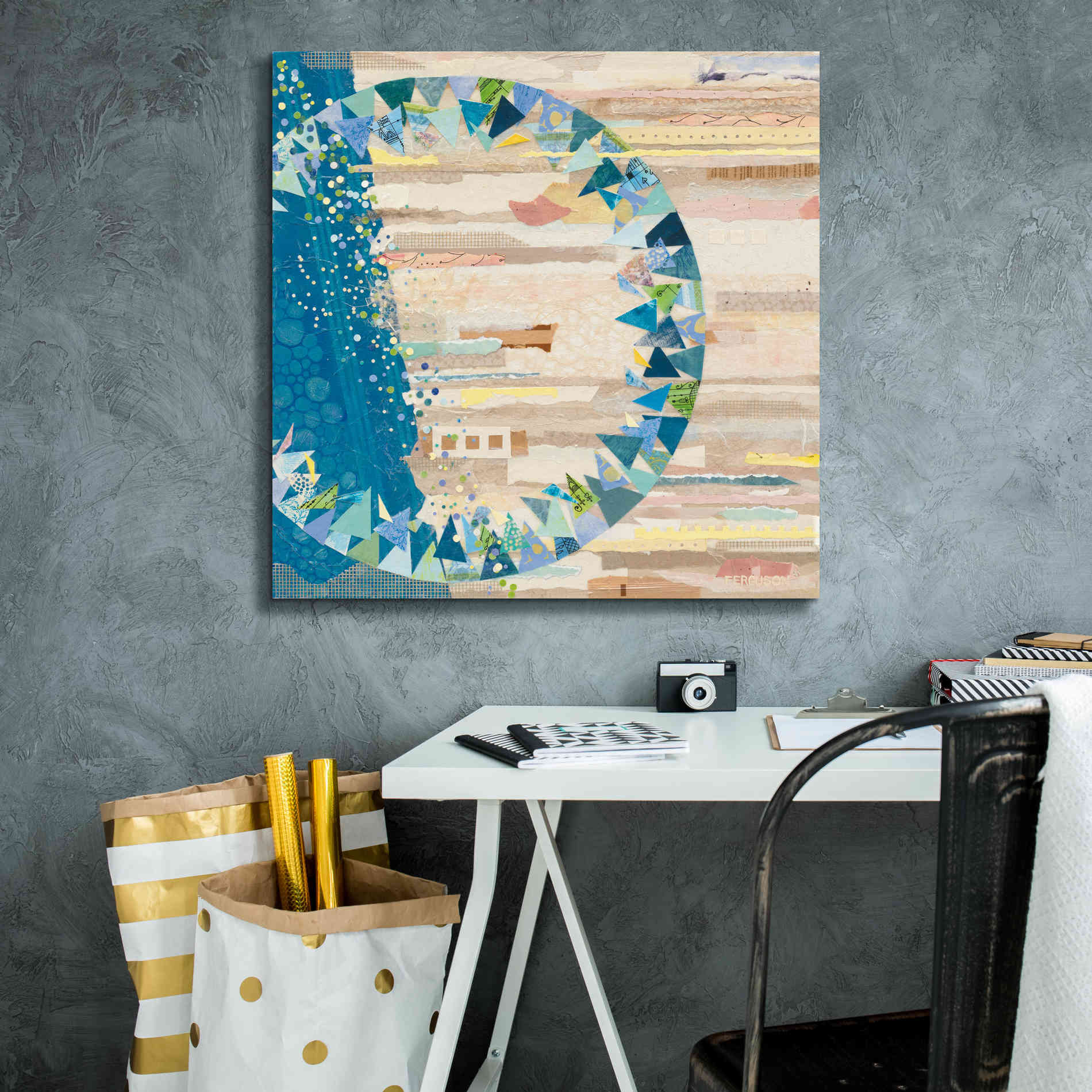 'The Calm and The Storm' by Kathy Ferguson, Canvas Wall Art,26 x 26