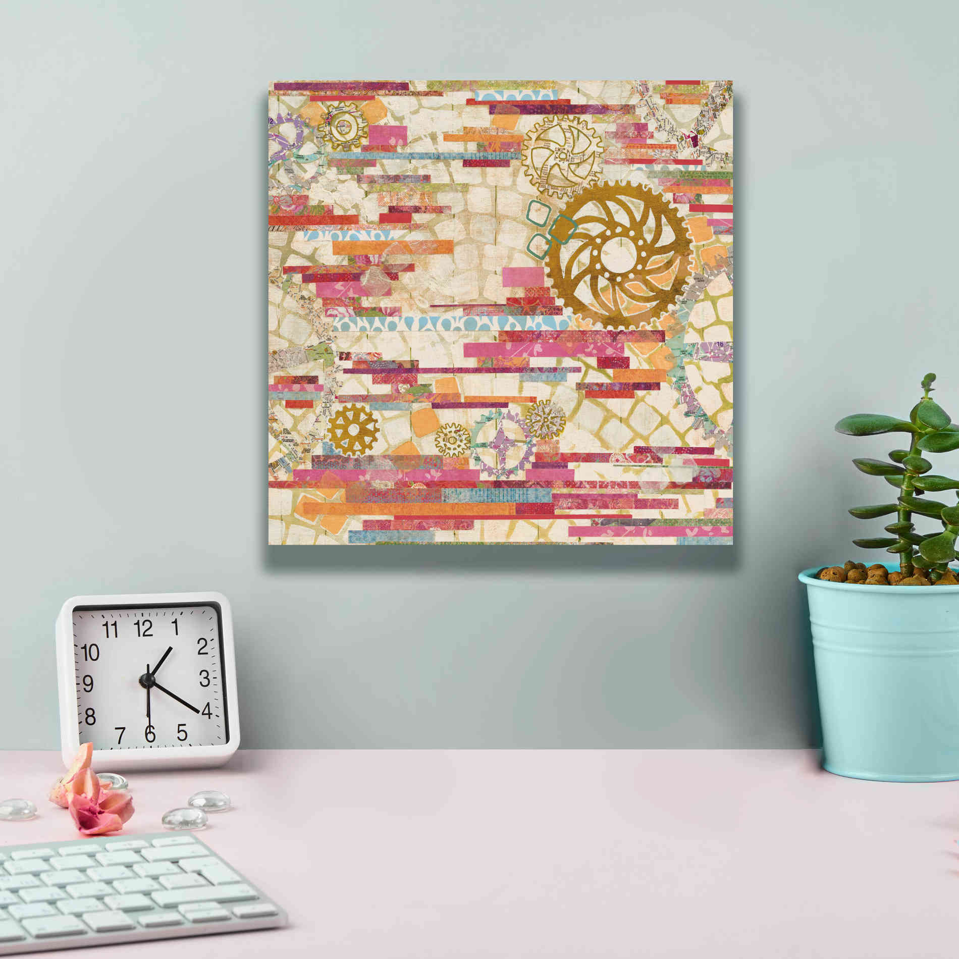 'EU Timetable I on White' by Kathy Ferguson, Canvas Wall Art,12 x 12
