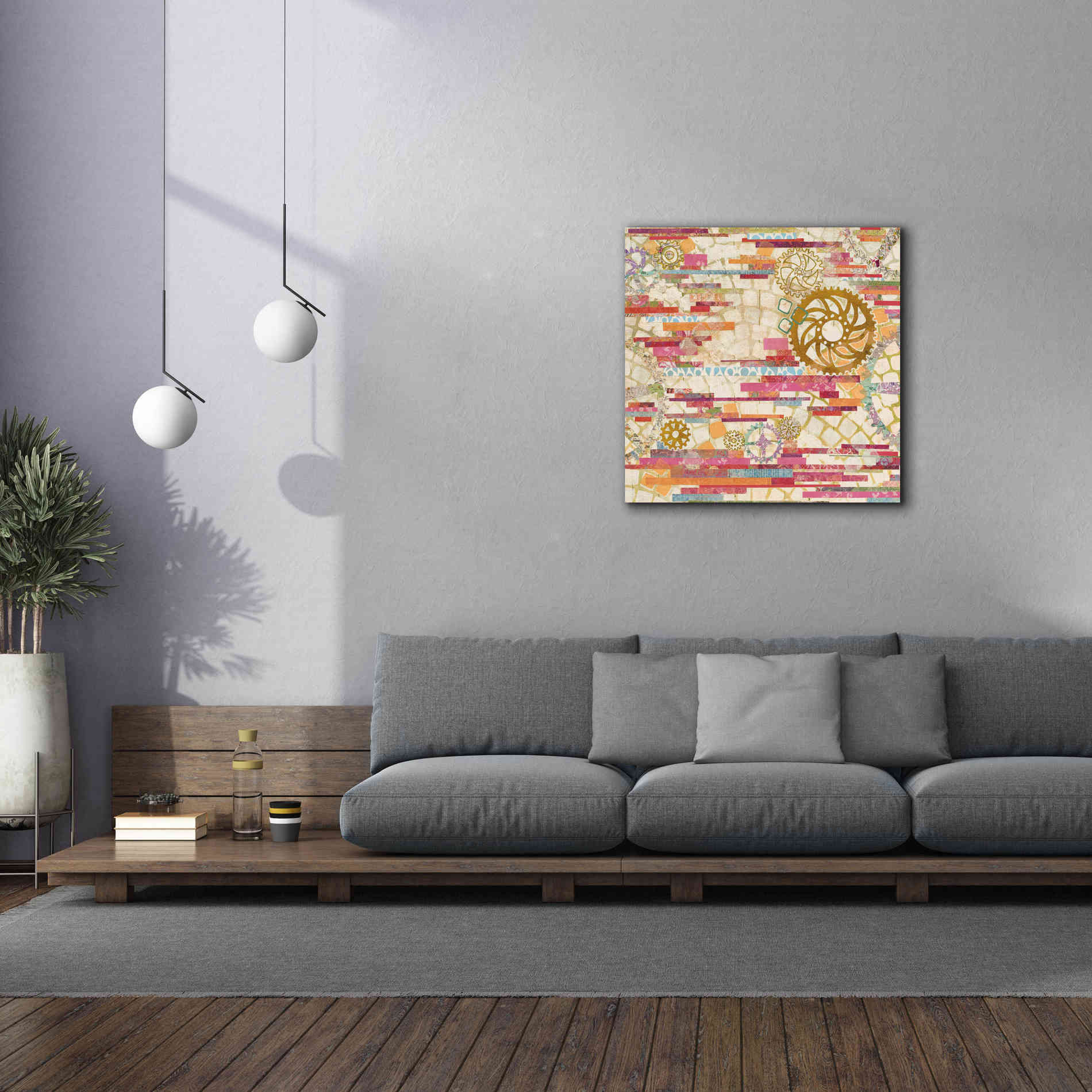 'EU Timetable I on White' by Kathy Ferguson, Canvas Wall Art,37 x 37