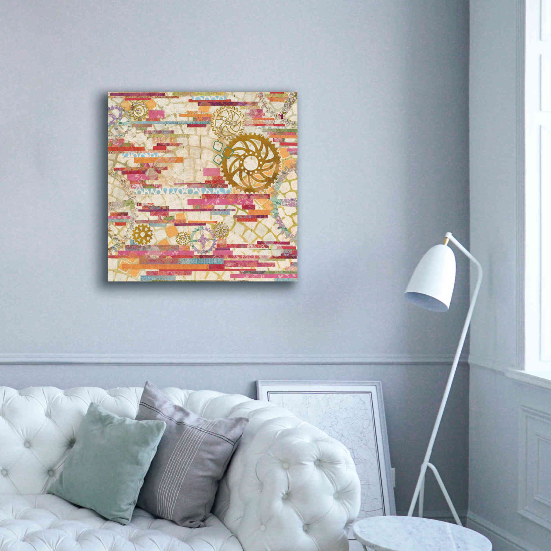 'EU Timetable I on White' by Kathy Ferguson, Canvas Wall Art,37 x 37