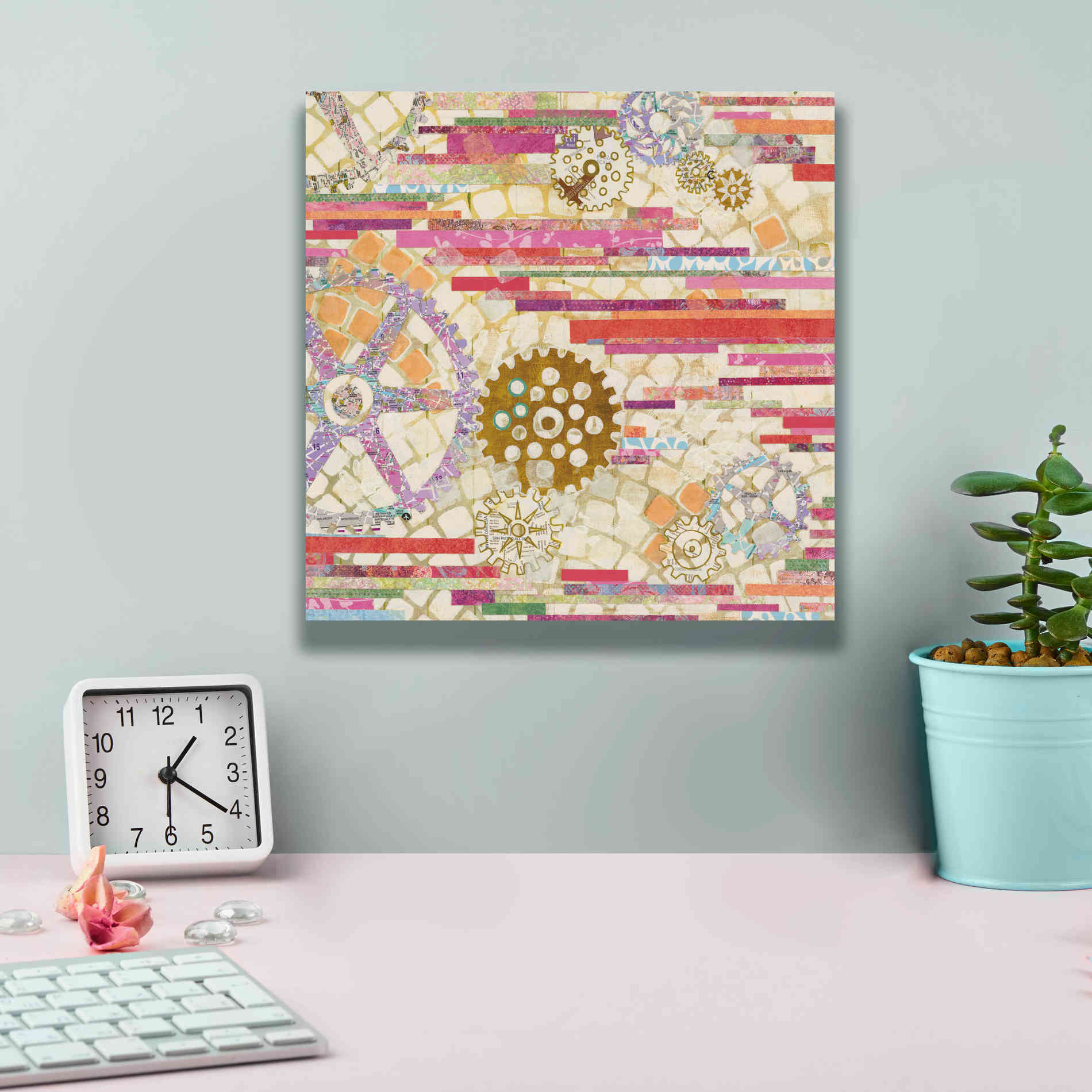 'EU Timetable II on White' by Kathy Ferguson, Canvas Wall Art,12 x 12
