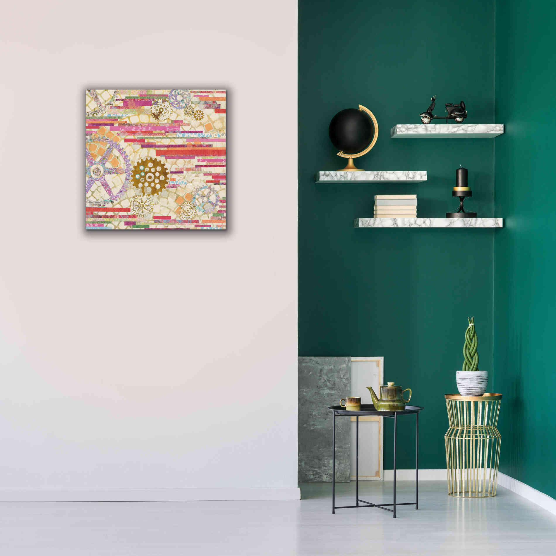 'EU Timetable II on White' by Kathy Ferguson, Canvas Wall Art,26 x 26