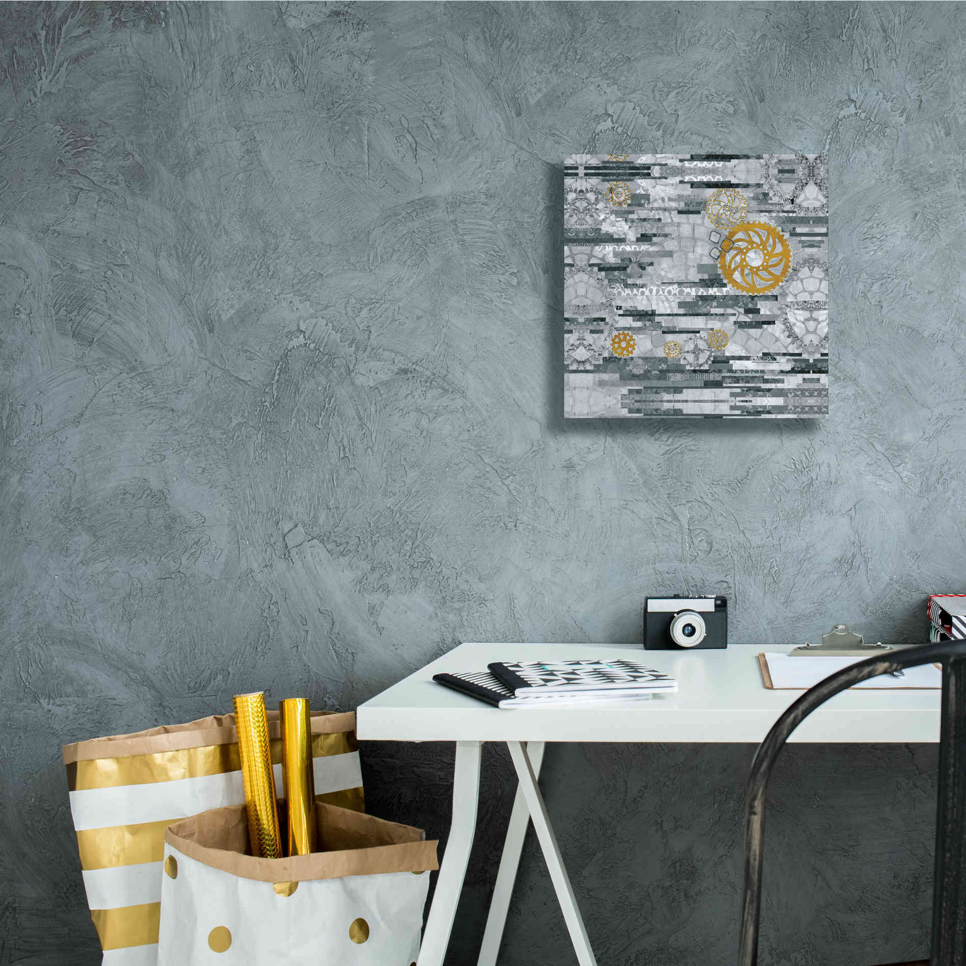 'EU Timetable I BW' by Kathy Ferguson, Canvas Wall Art,12 x 12