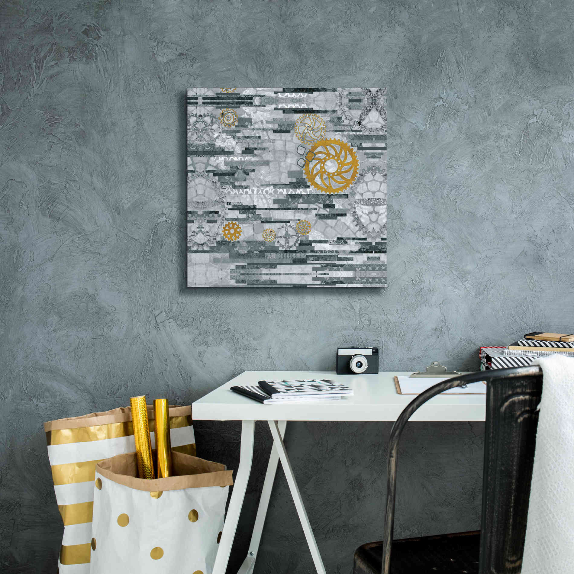 'EU Timetable I BW' by Kathy Ferguson, Canvas Wall Art,18 x 18