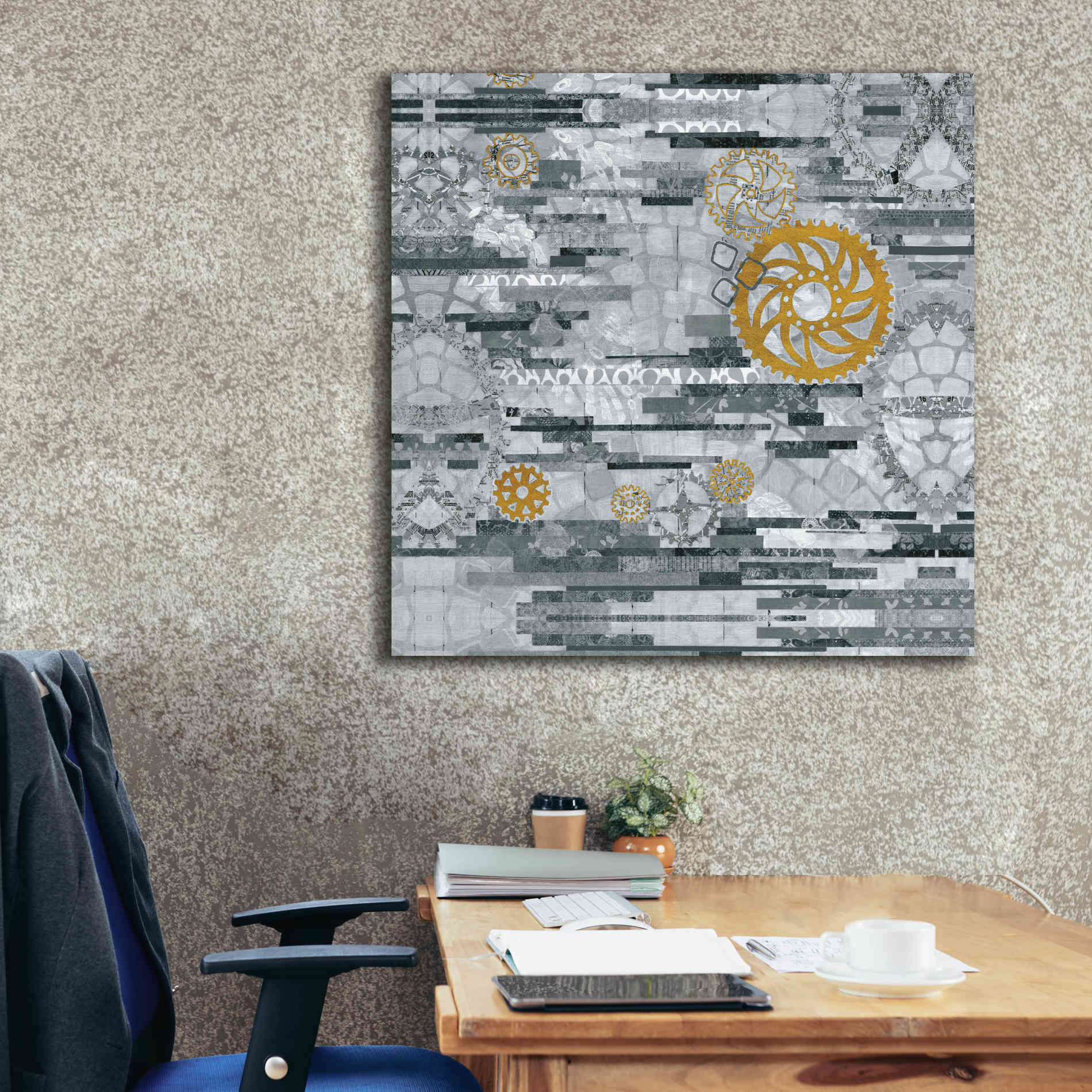 'EU Timetable I BW' by Kathy Ferguson, Canvas Wall Art,37 x 37