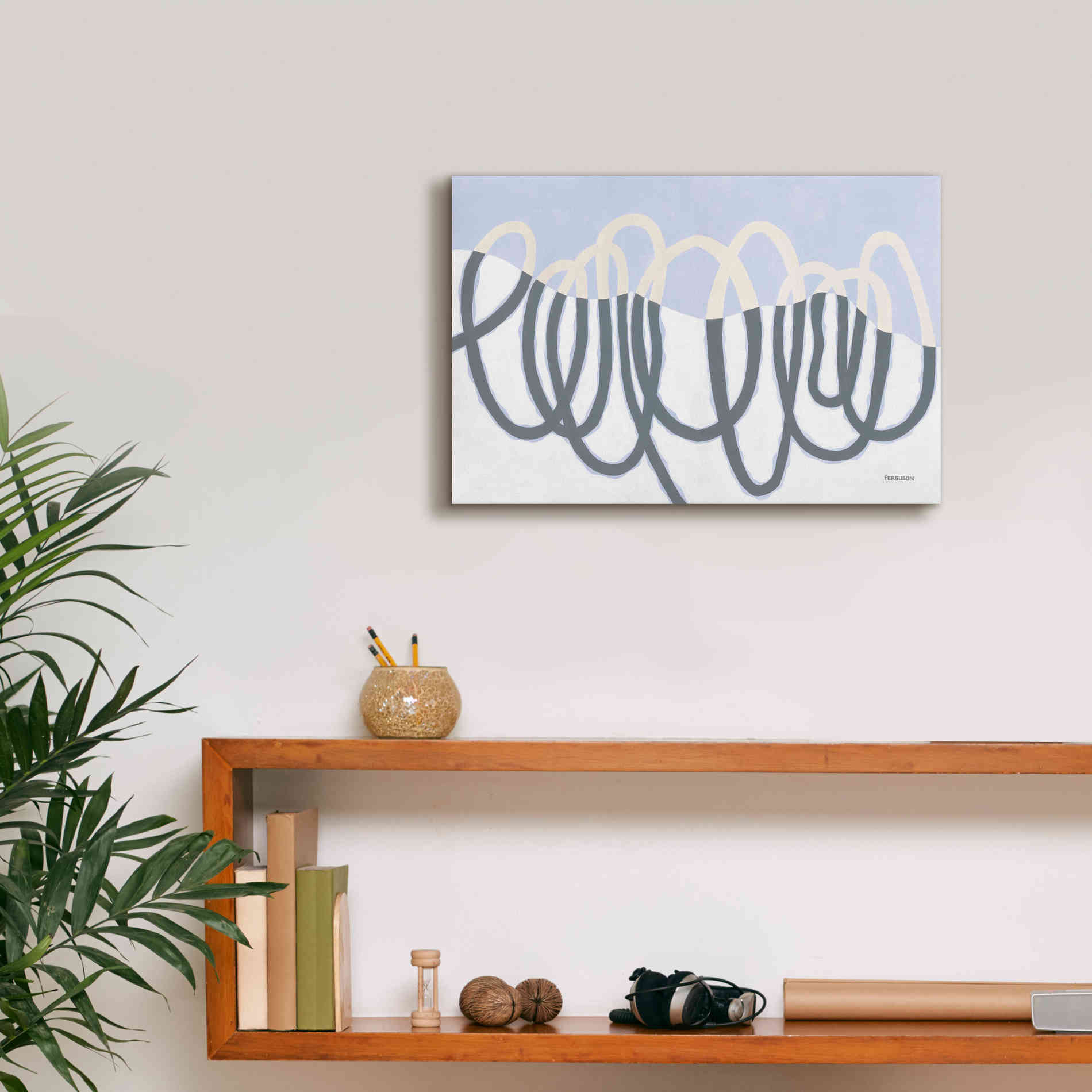 'Loops III' by Kathy Ferguson, Canvas Wall Art,18 x 12