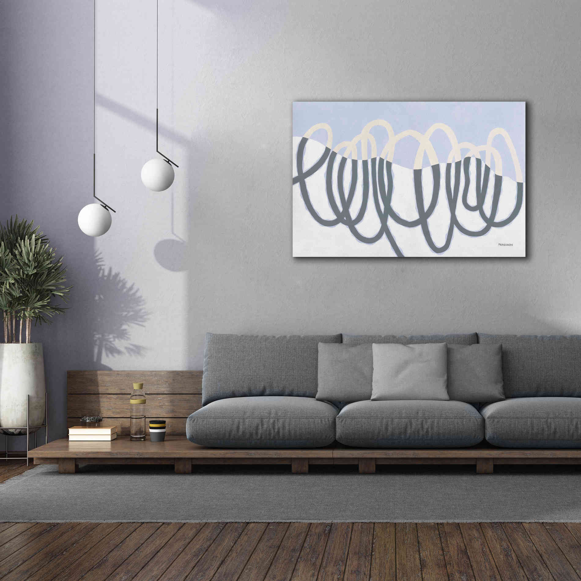 'Loops III' by Kathy Ferguson, Canvas Wall Art,60 x 40