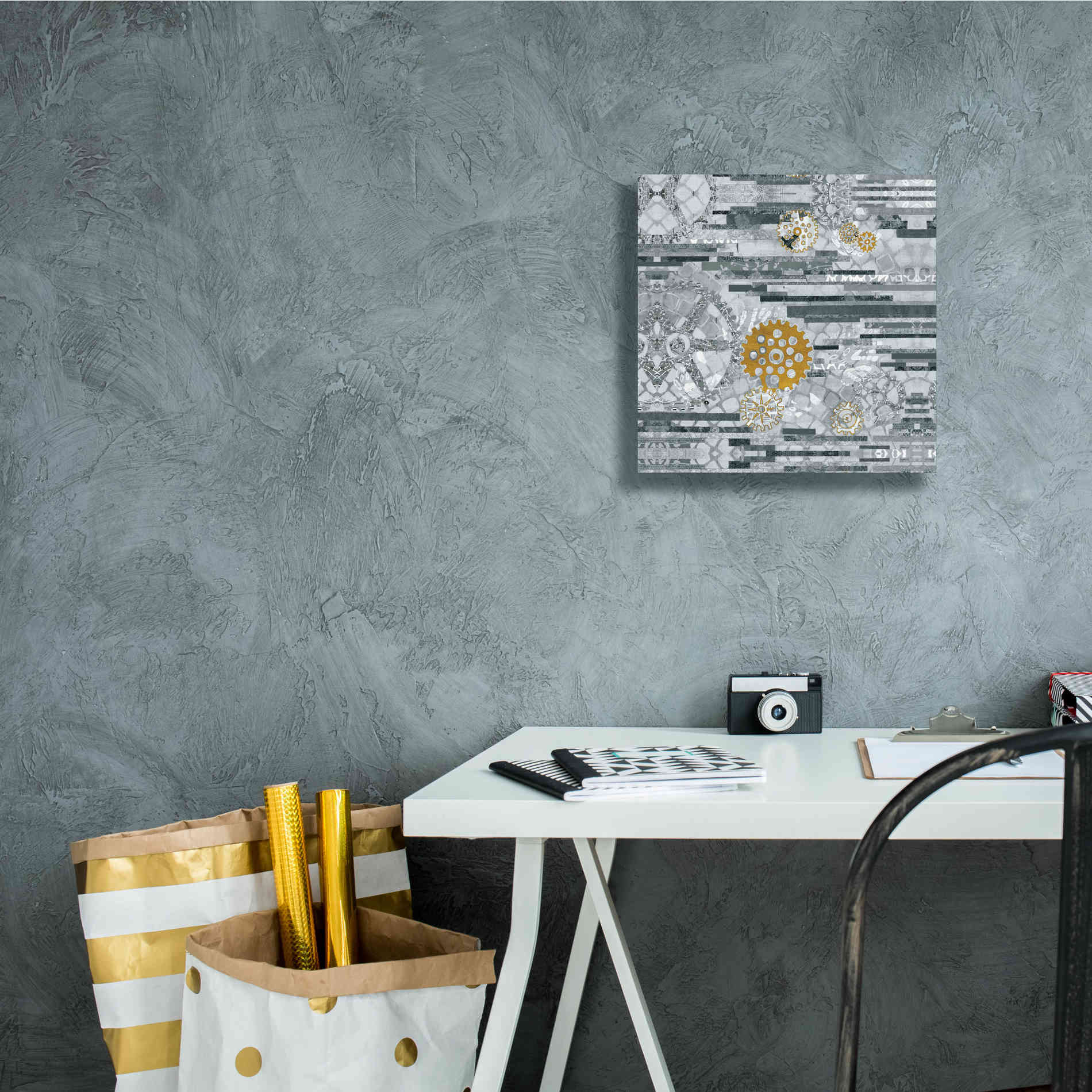 'EU Timetable II BW' by Kathy Ferguson, Canvas Wall Art,12 x 12