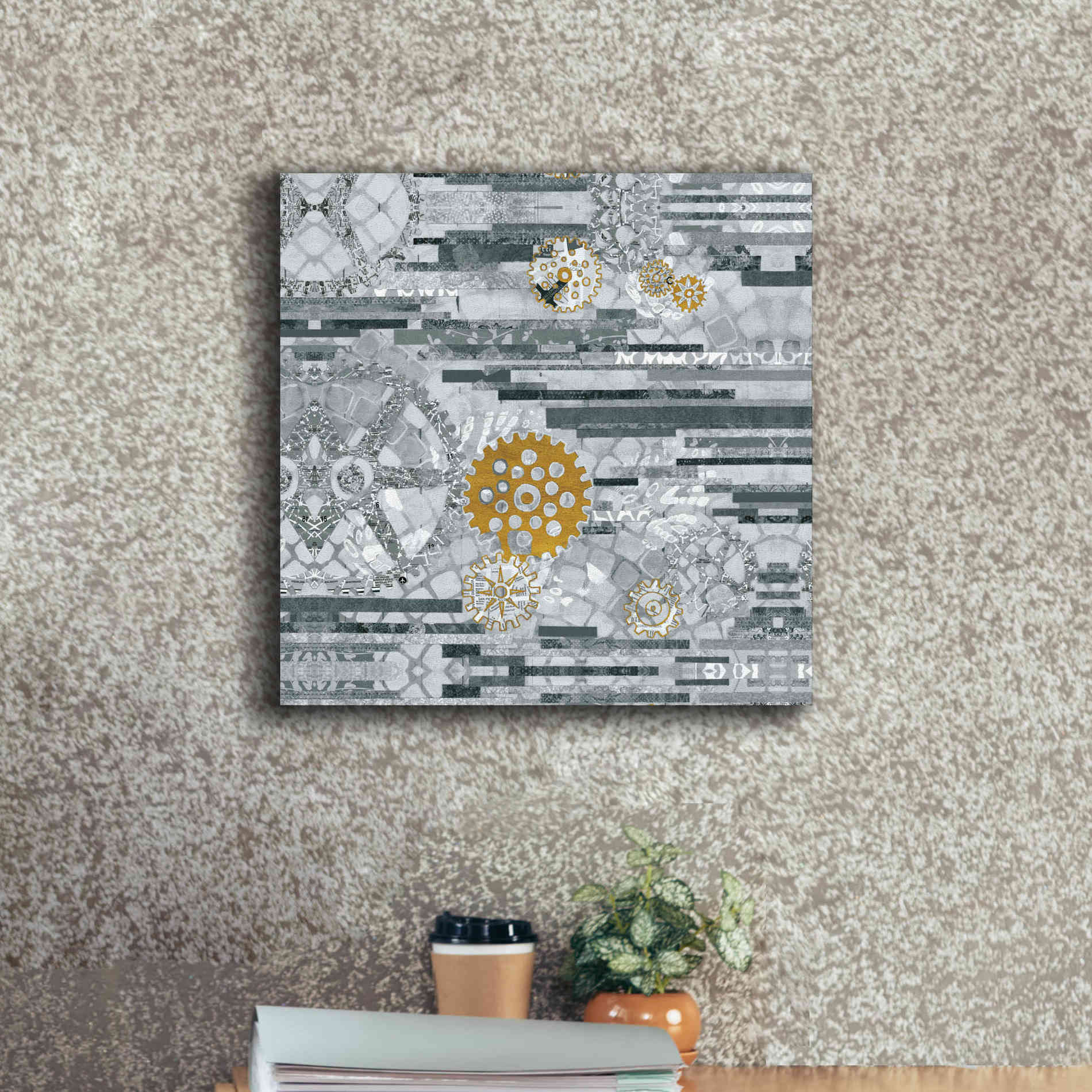 'EU Timetable II BW' by Kathy Ferguson, Canvas Wall Art,18 x 18