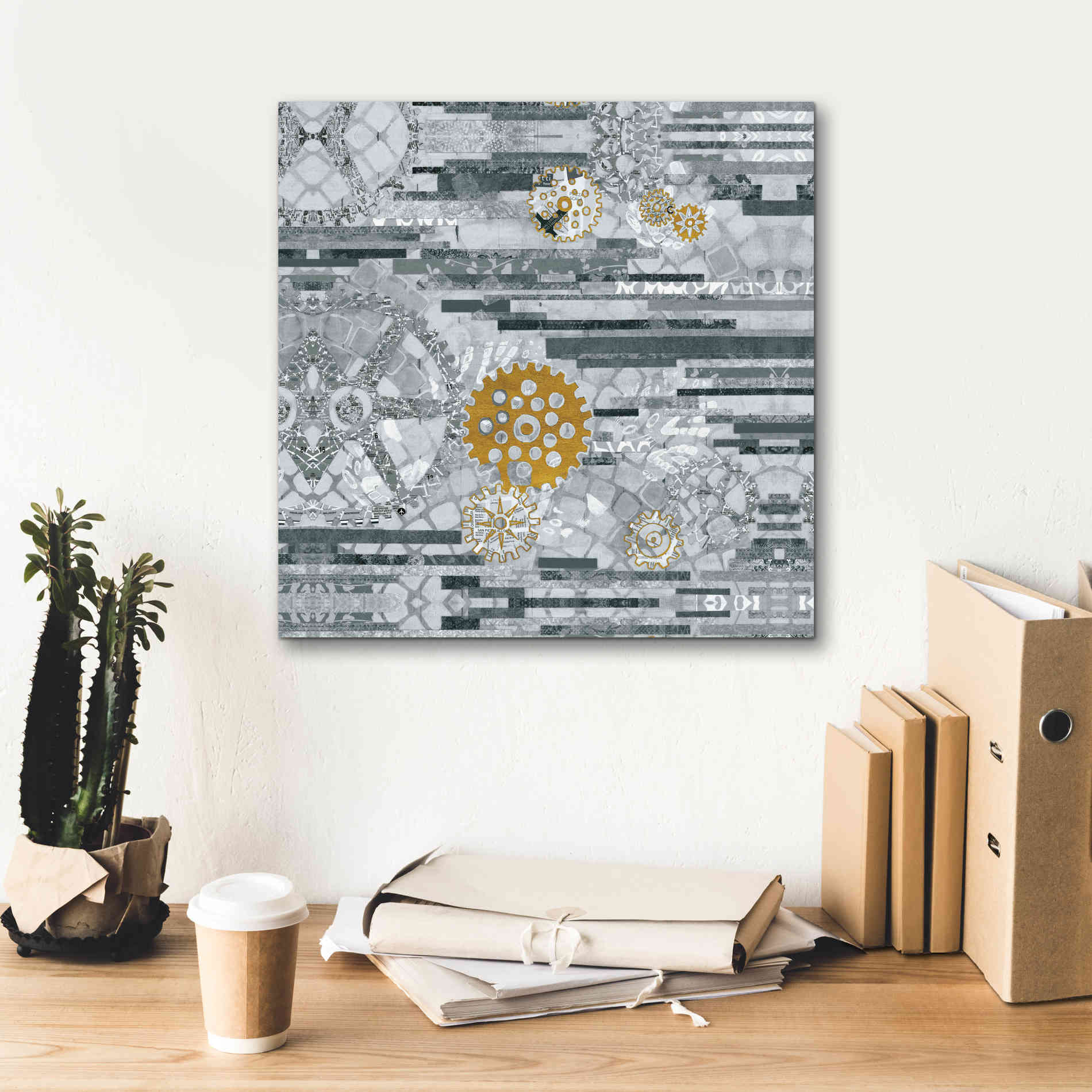 'EU Timetable II BW' by Kathy Ferguson, Canvas Wall Art,18 x 18