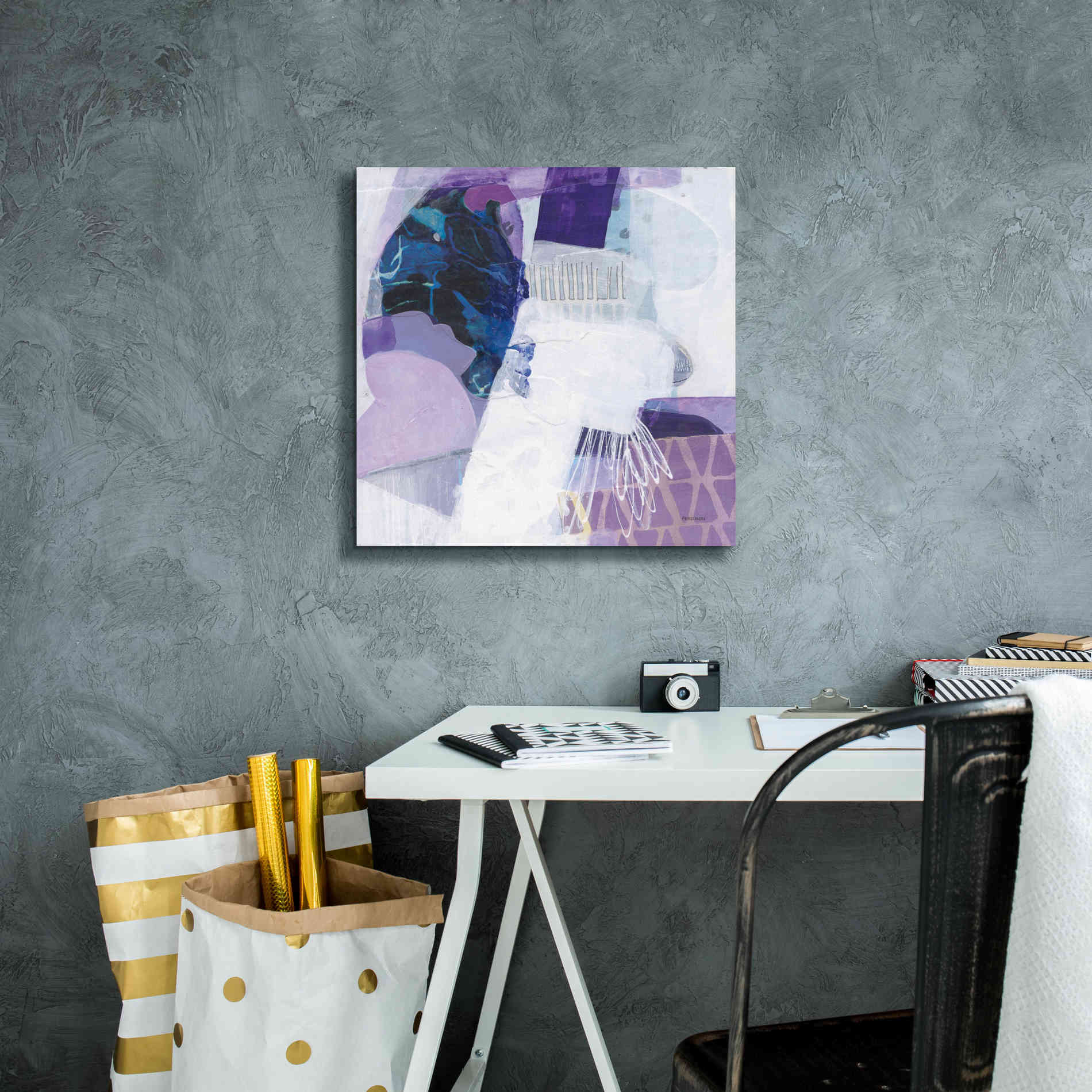'Abstract Layers III' by Kathy Ferguson, Canvas Wall Art,18 x 18