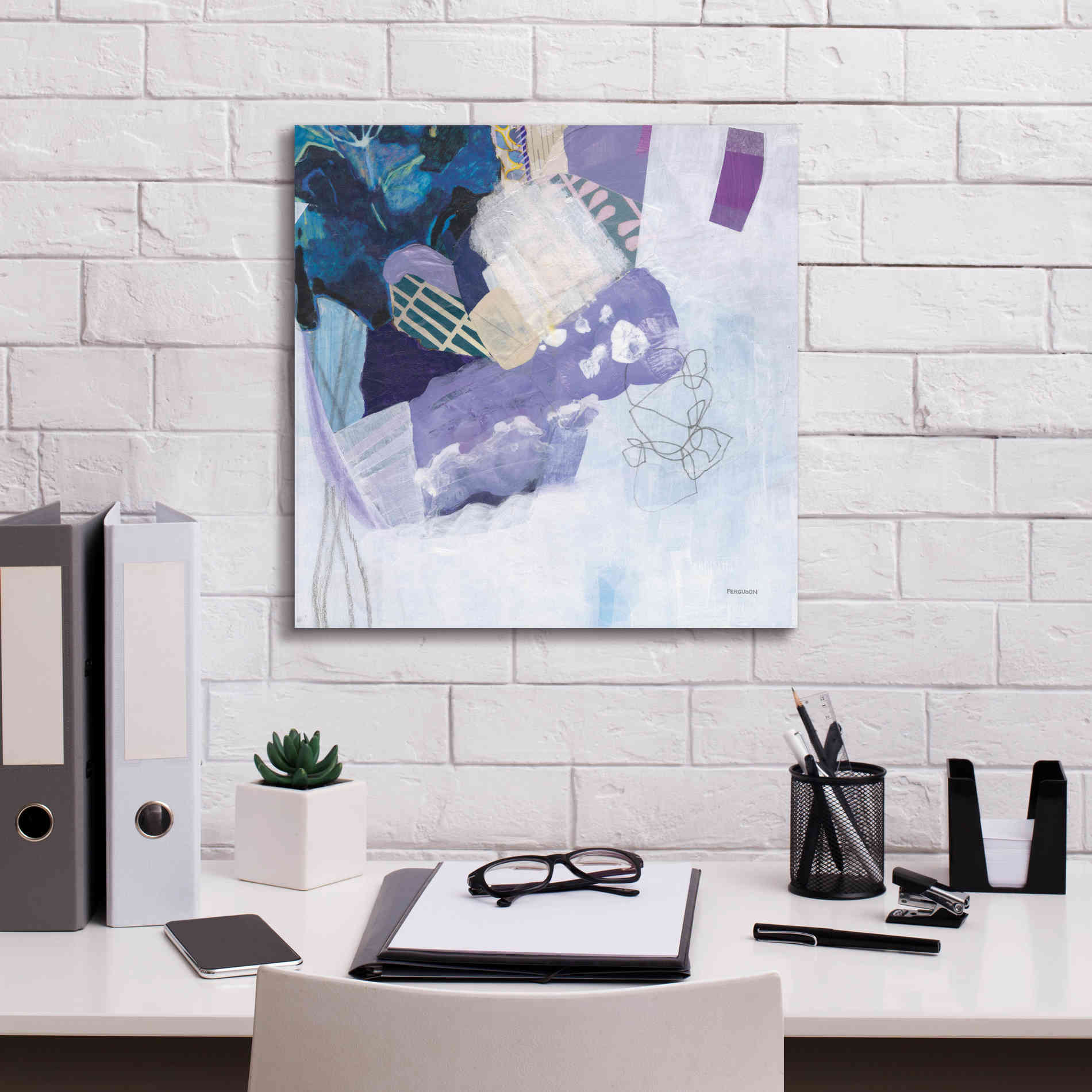 'Abstract Layers II' by Kathy Ferguson, Canvas Wall Art,18 x 18