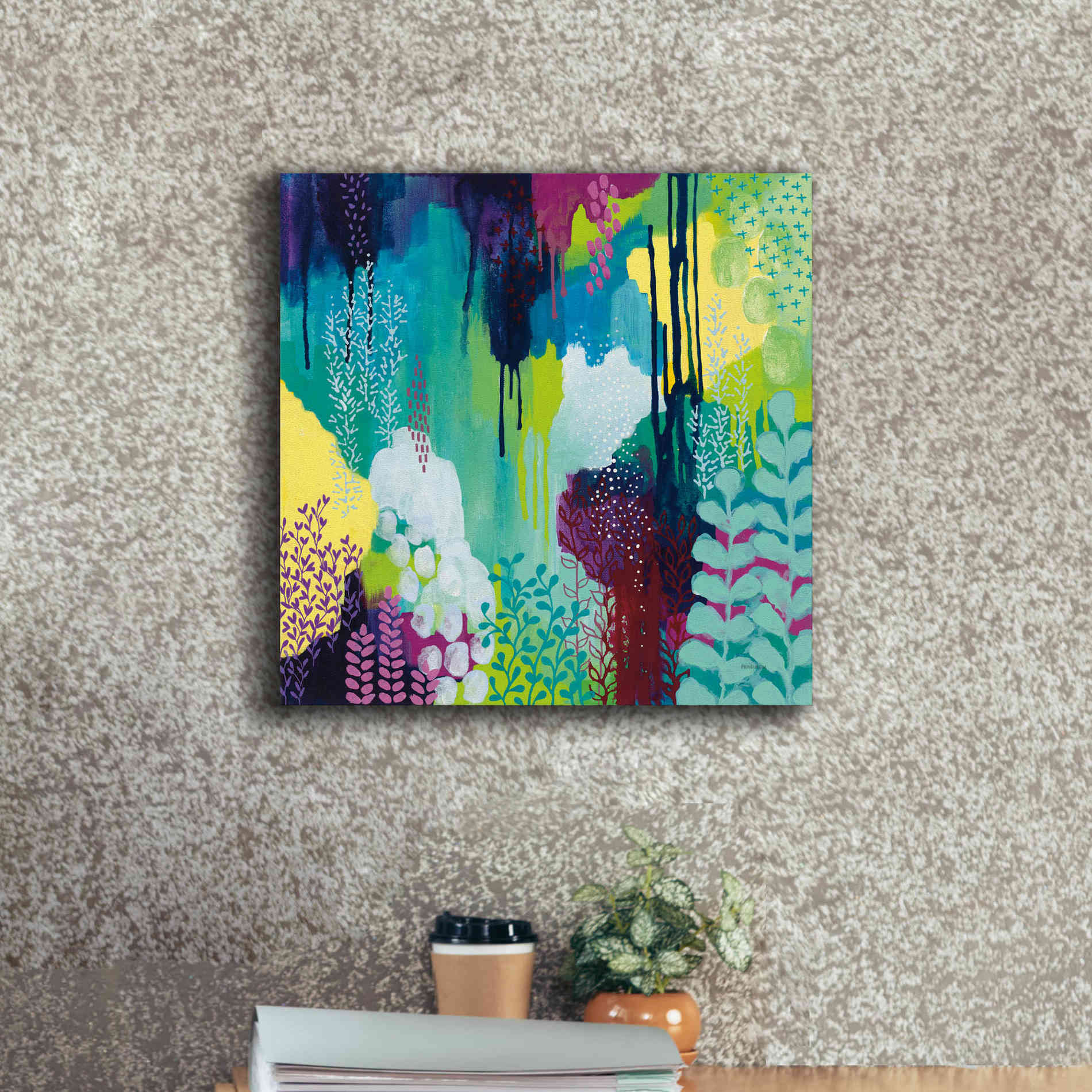 'Jewel Forest I' by Kathy Ferguson, Canvas Wall Art,18 x 18